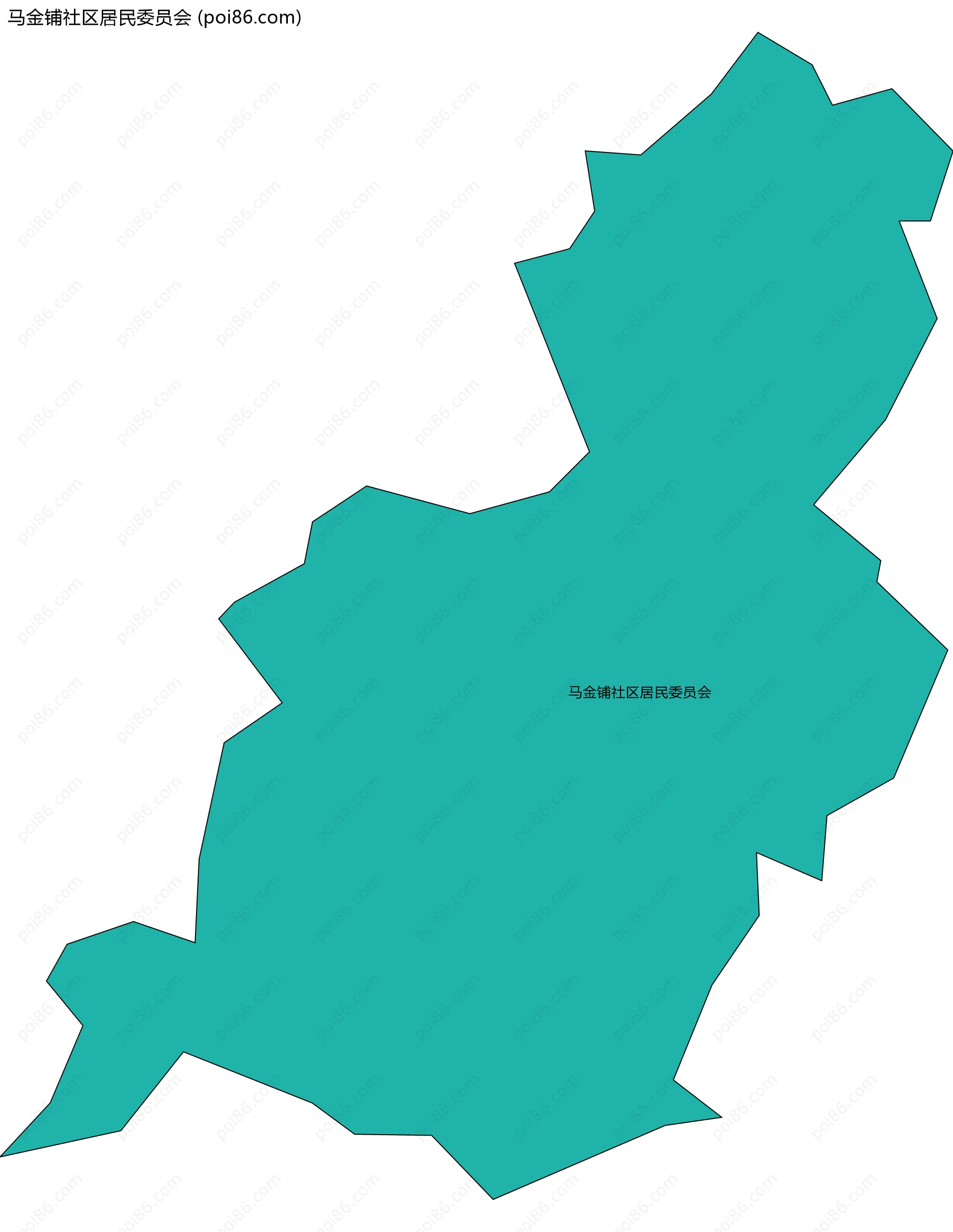 马金铺社区居民委员会边界地图