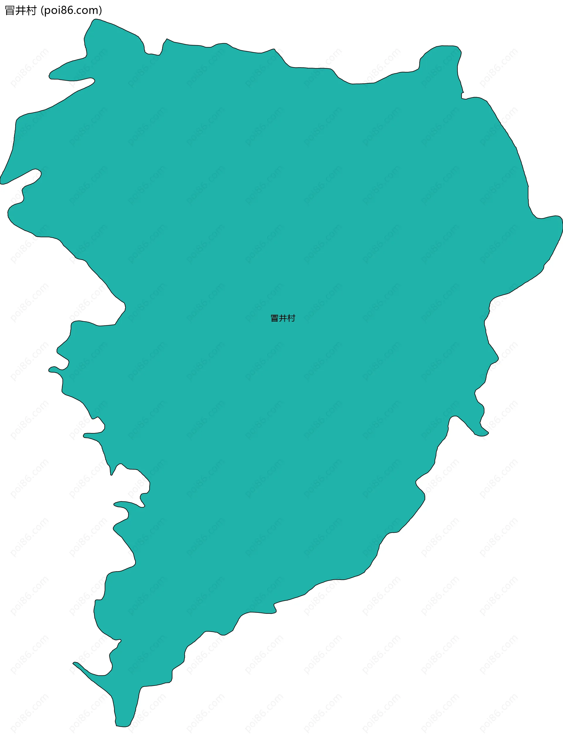 冒井村边界地图