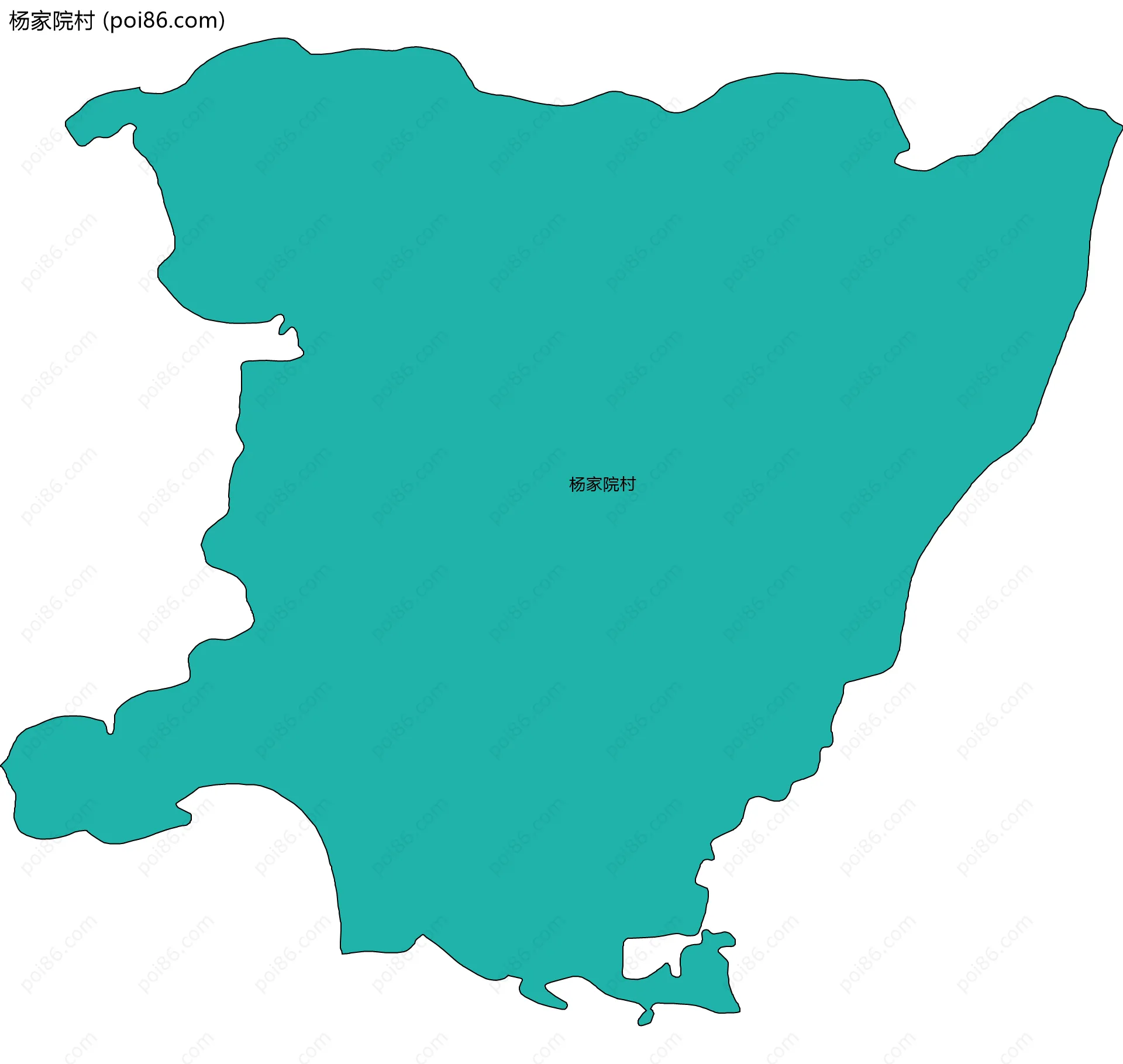 杨家院村边界地图