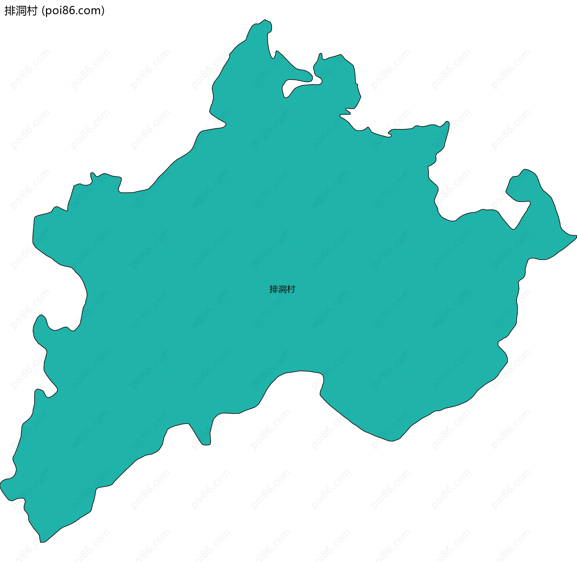 排洞村边界地图