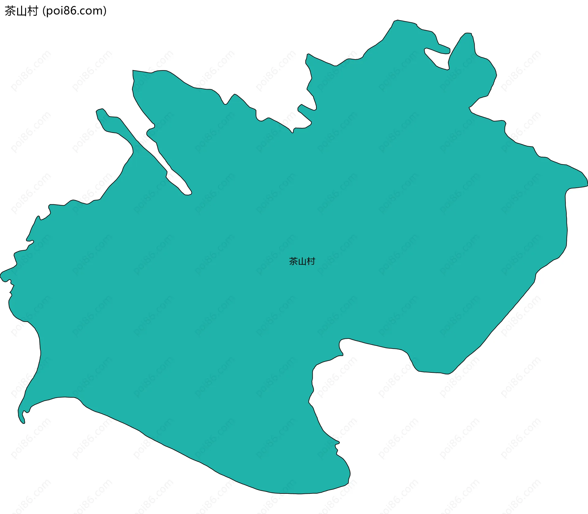 茶山村边界地图