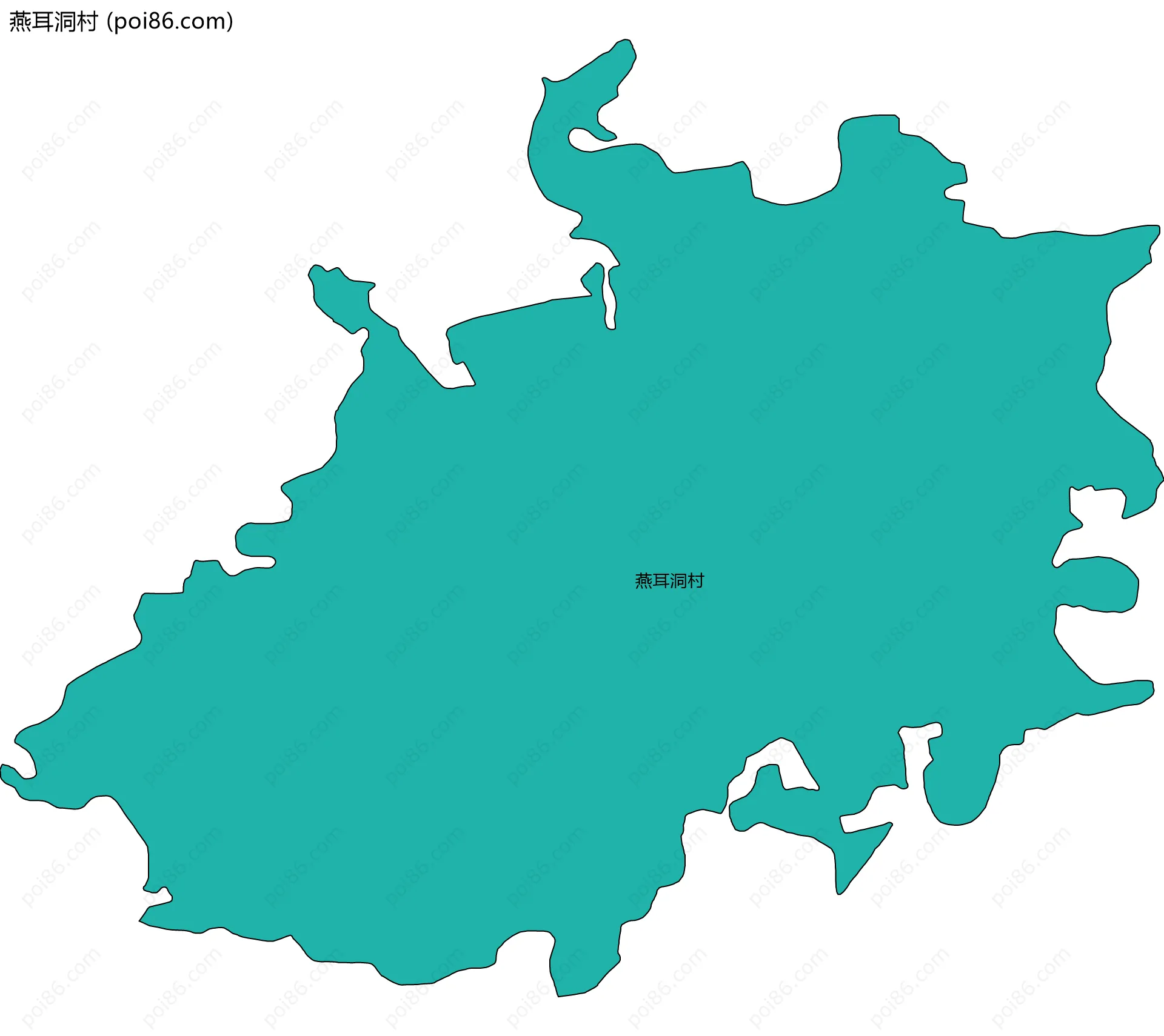 燕耳洞村边界地图