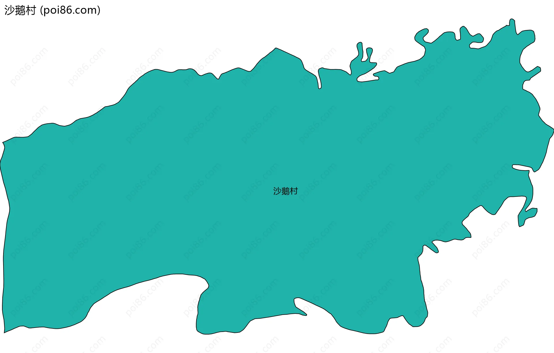 沙鹅村边界地图