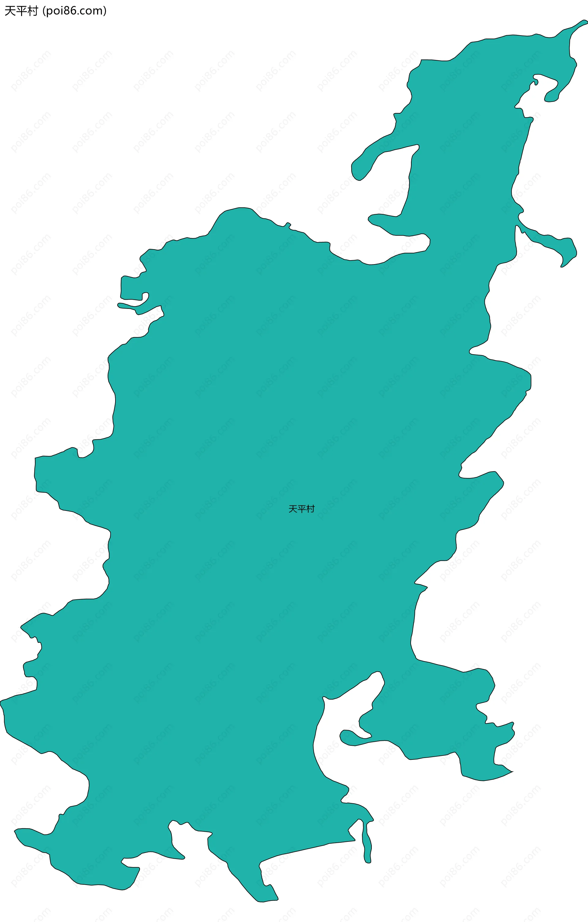 天平村边界地图