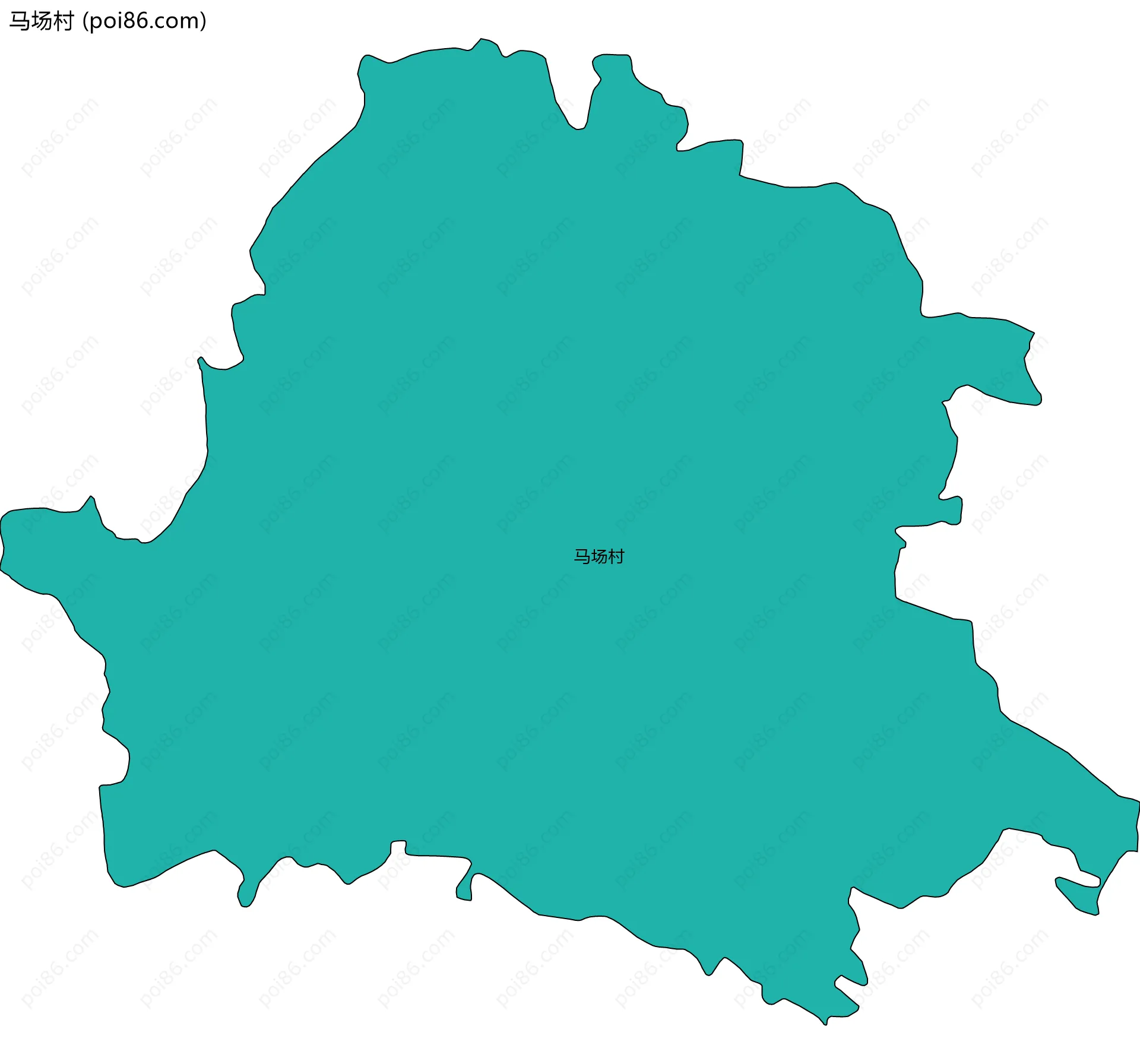 马场村边界地图