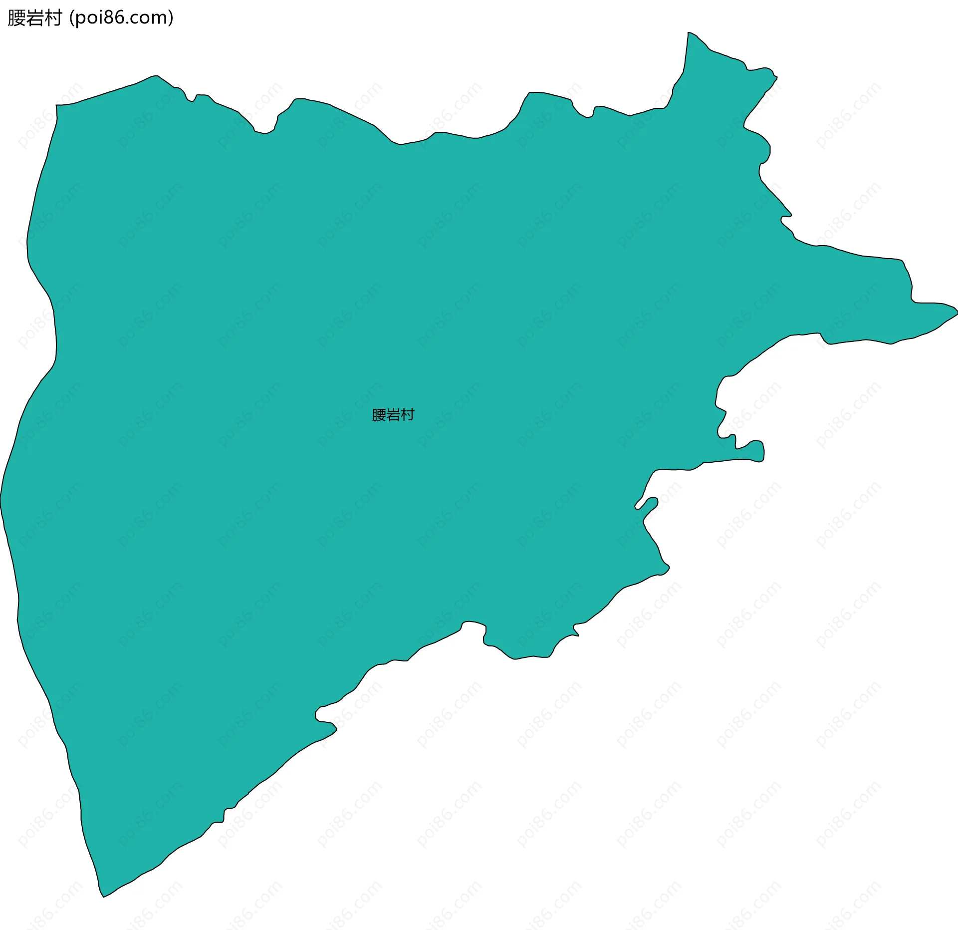 腰岩村边界地图