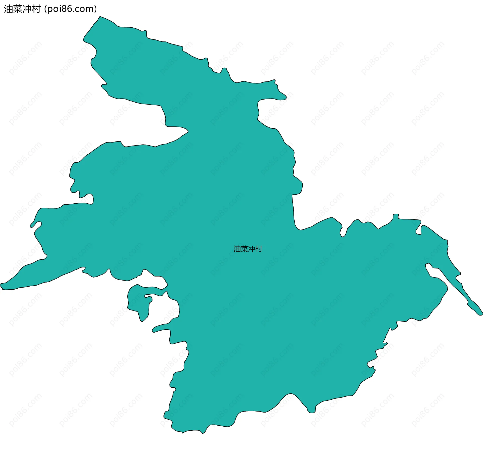 油菜冲村边界地图