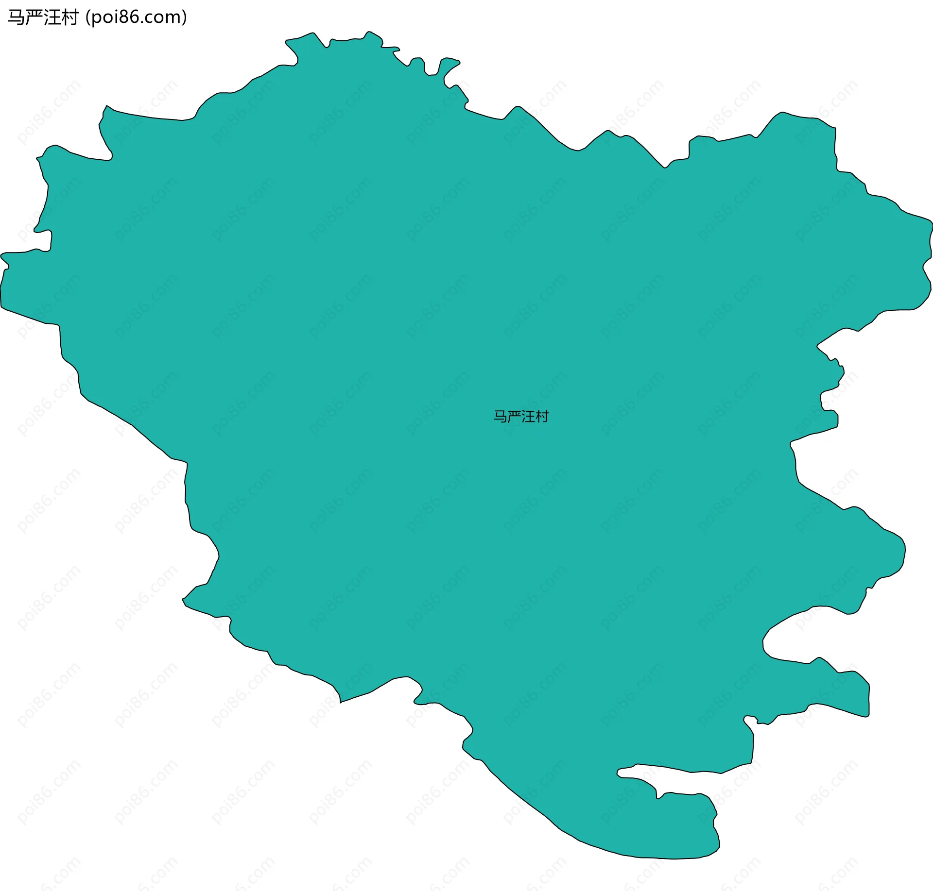 马严汪村边界地图