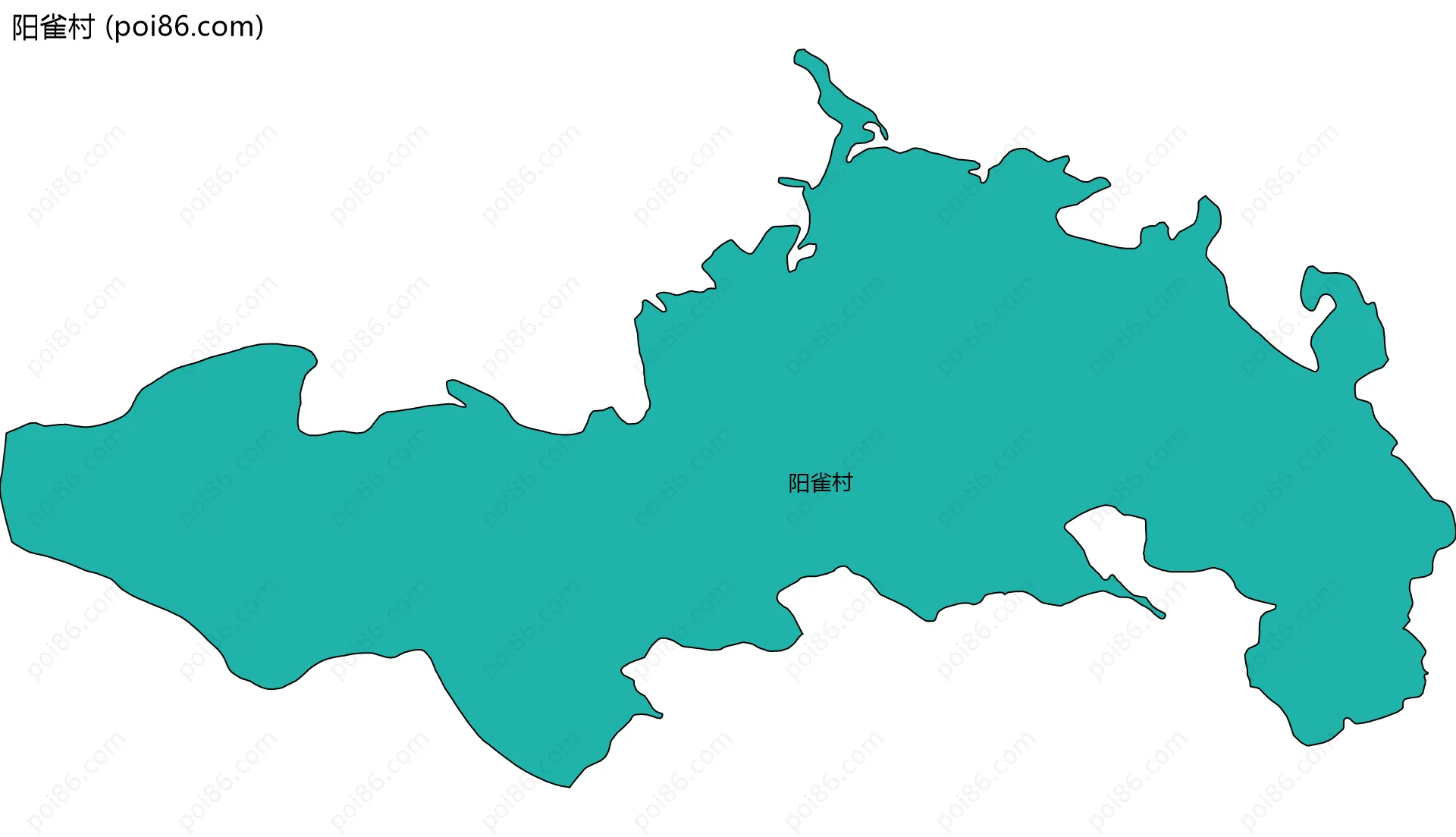 阳雀村边界地图