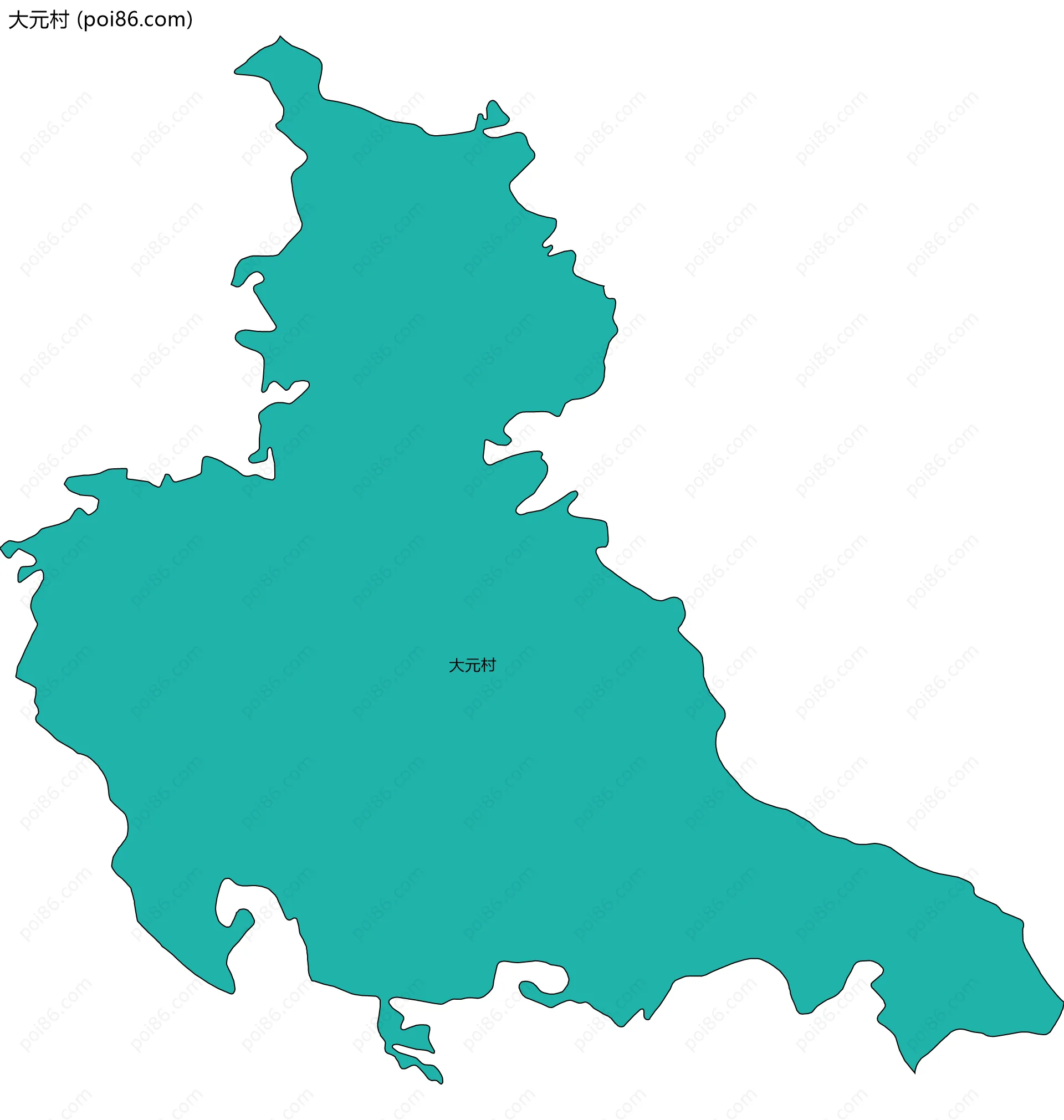 大元村边界地图