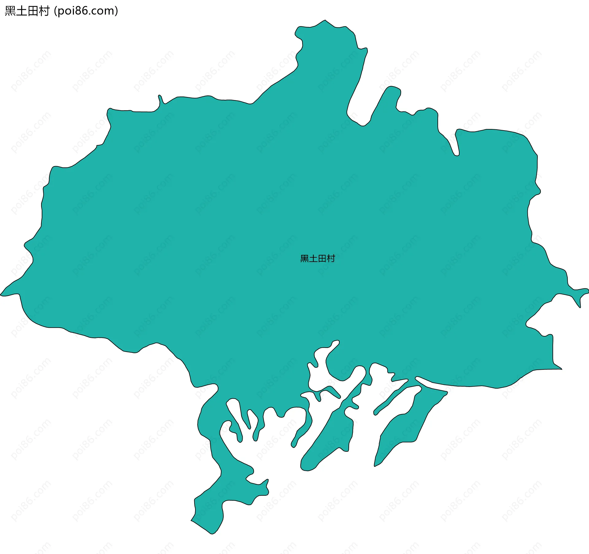 黑土田村边界地图