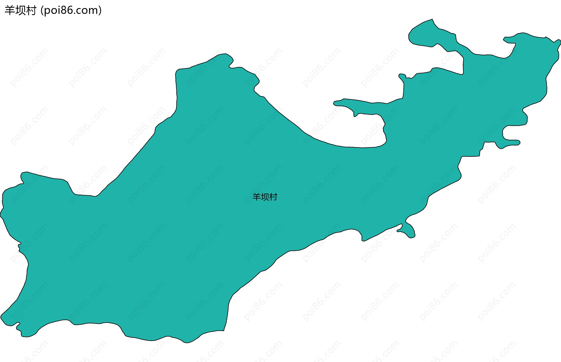 羊坝村边界地图