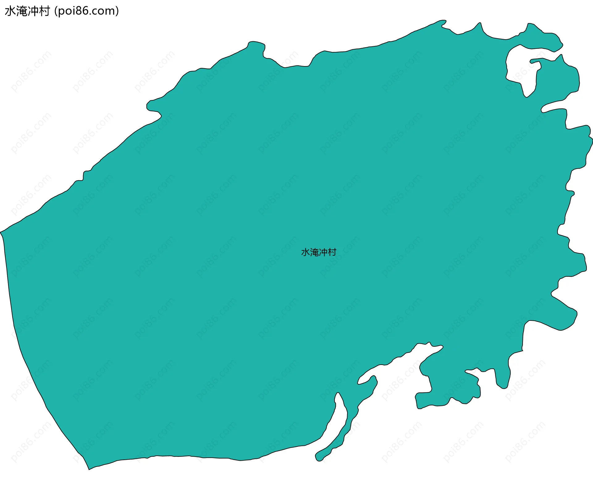 水淹冲村边界地图