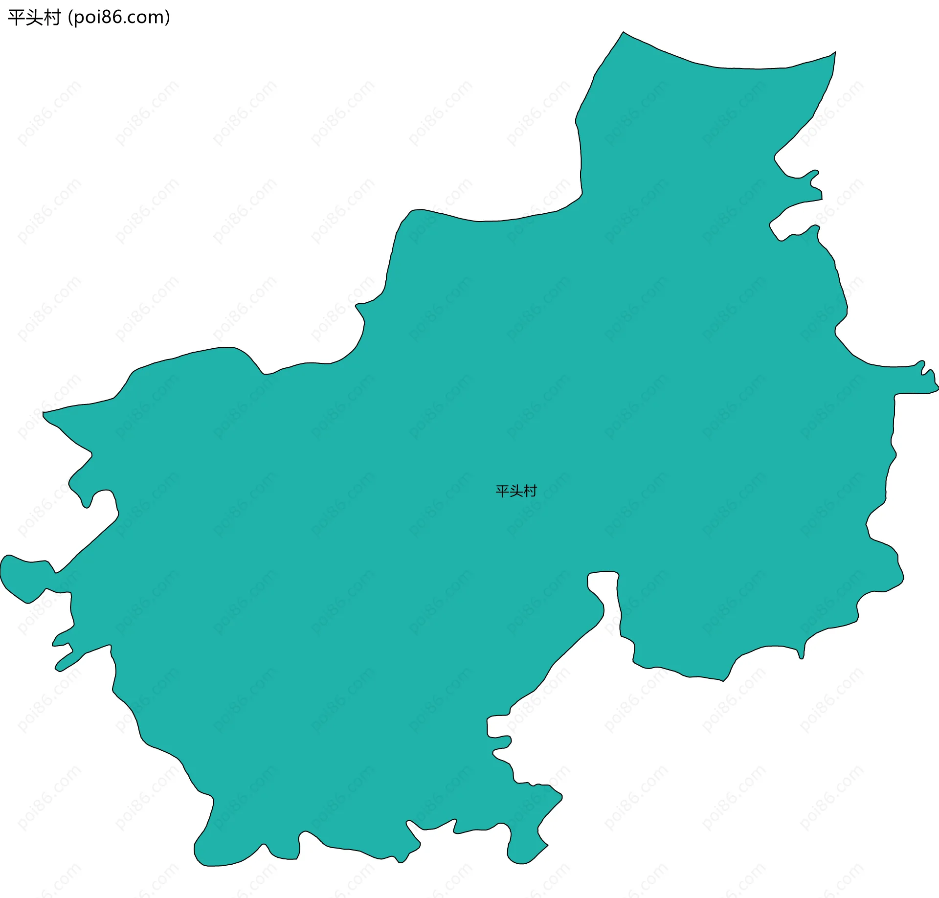 平头村边界地图