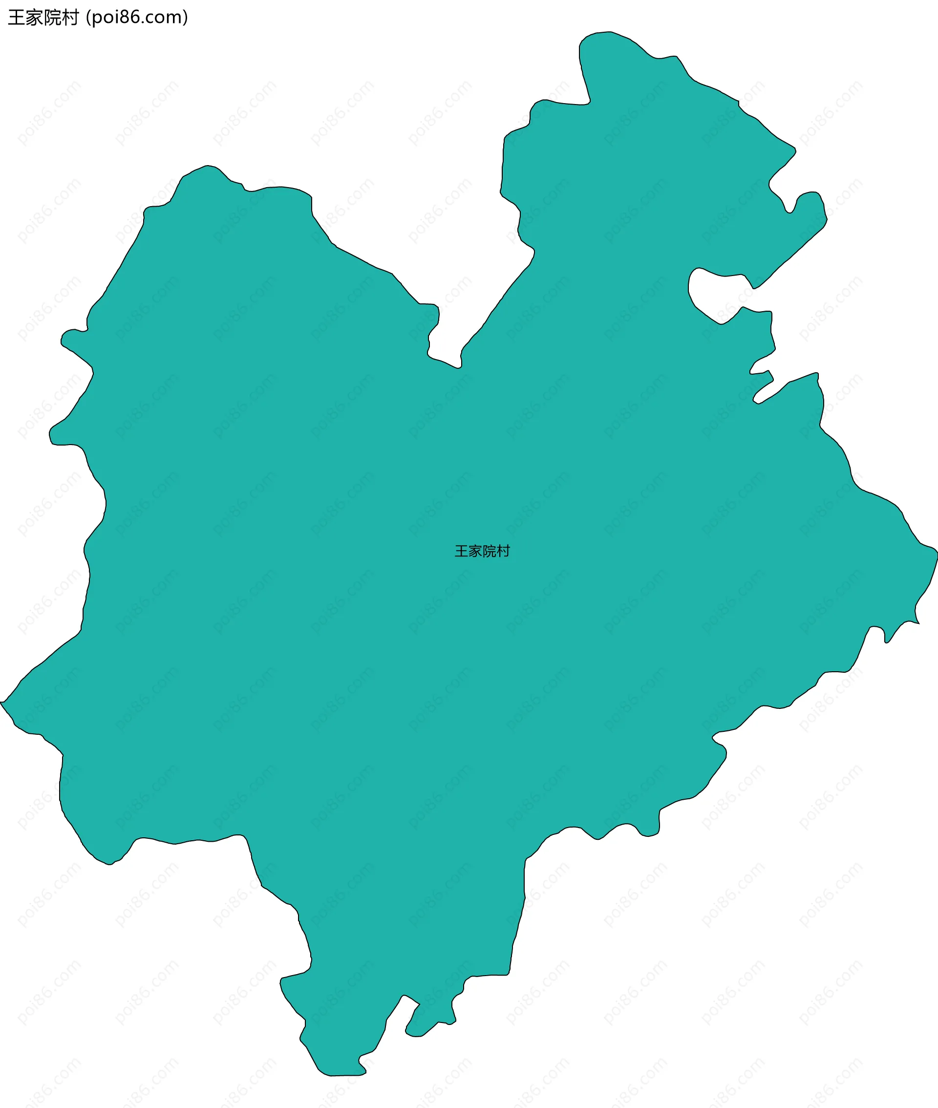 王家院村边界地图