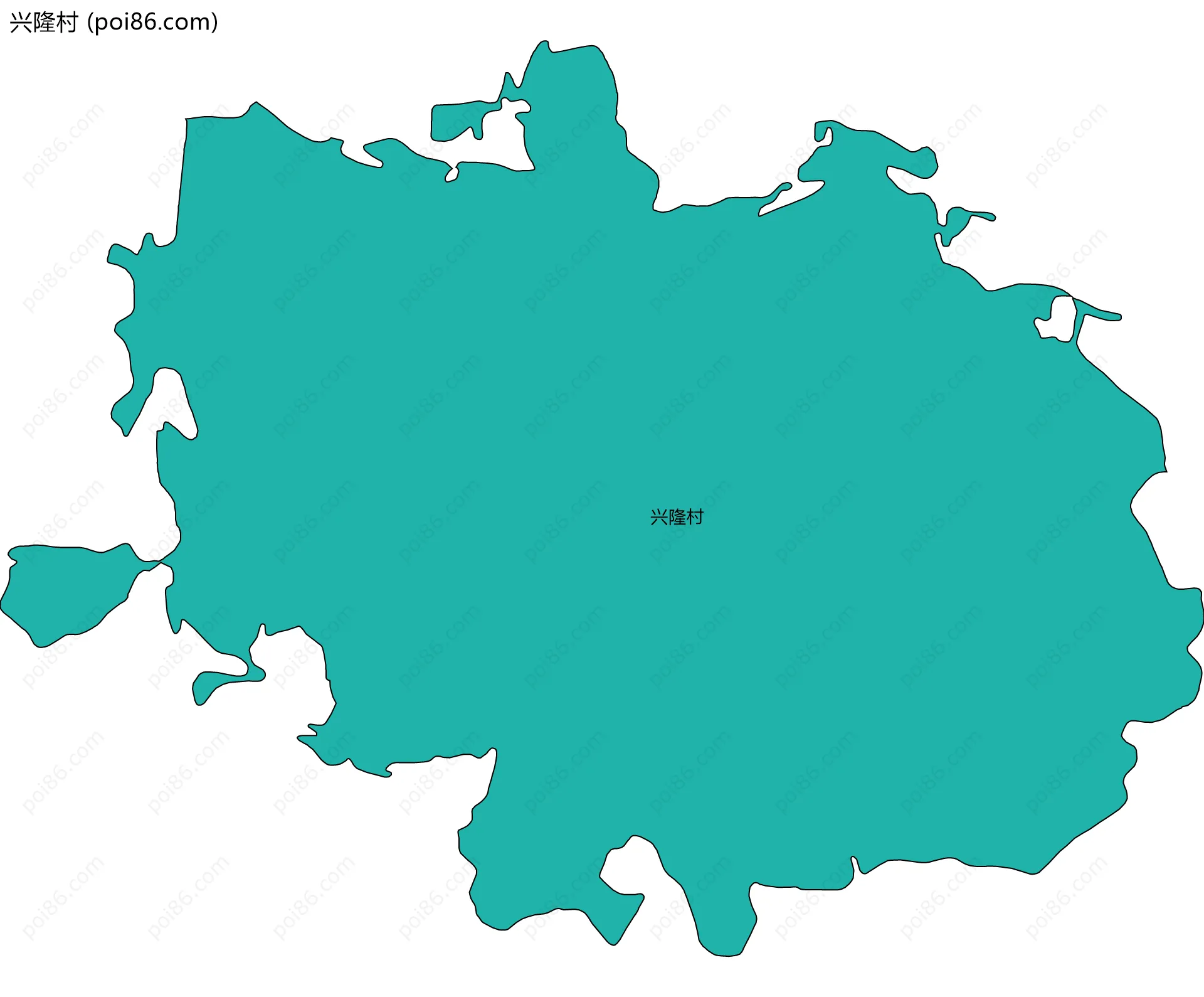 兴隆村边界地图