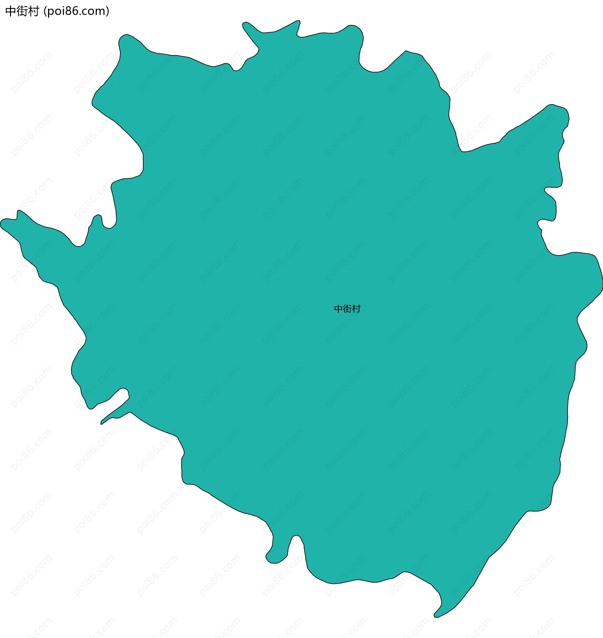 中街村边界地图
