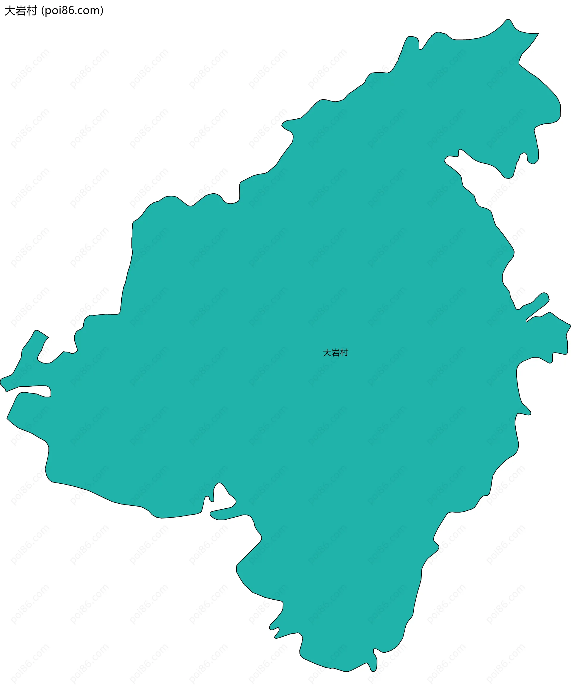 大岩村边界地图