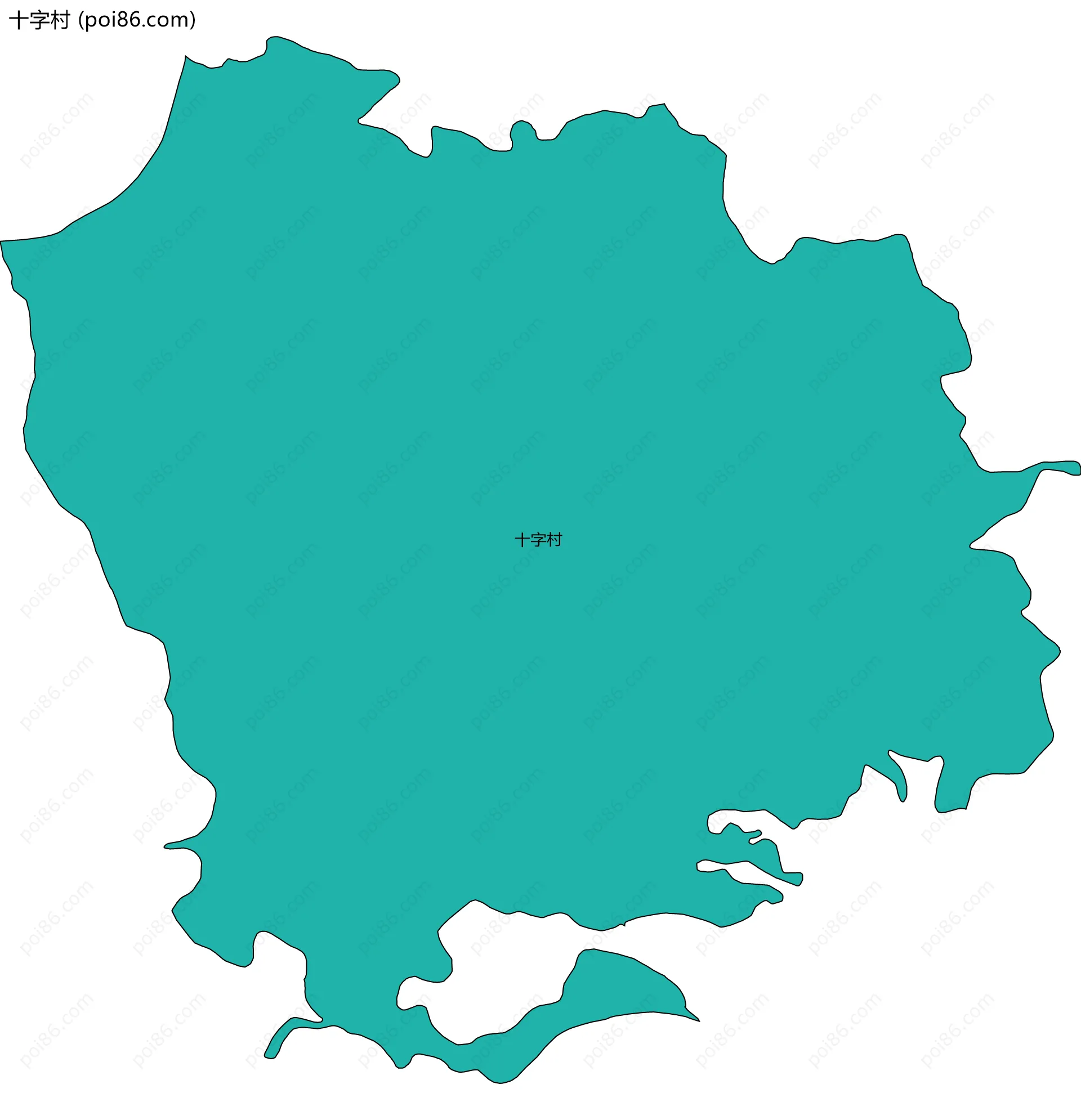 十字村边界地图