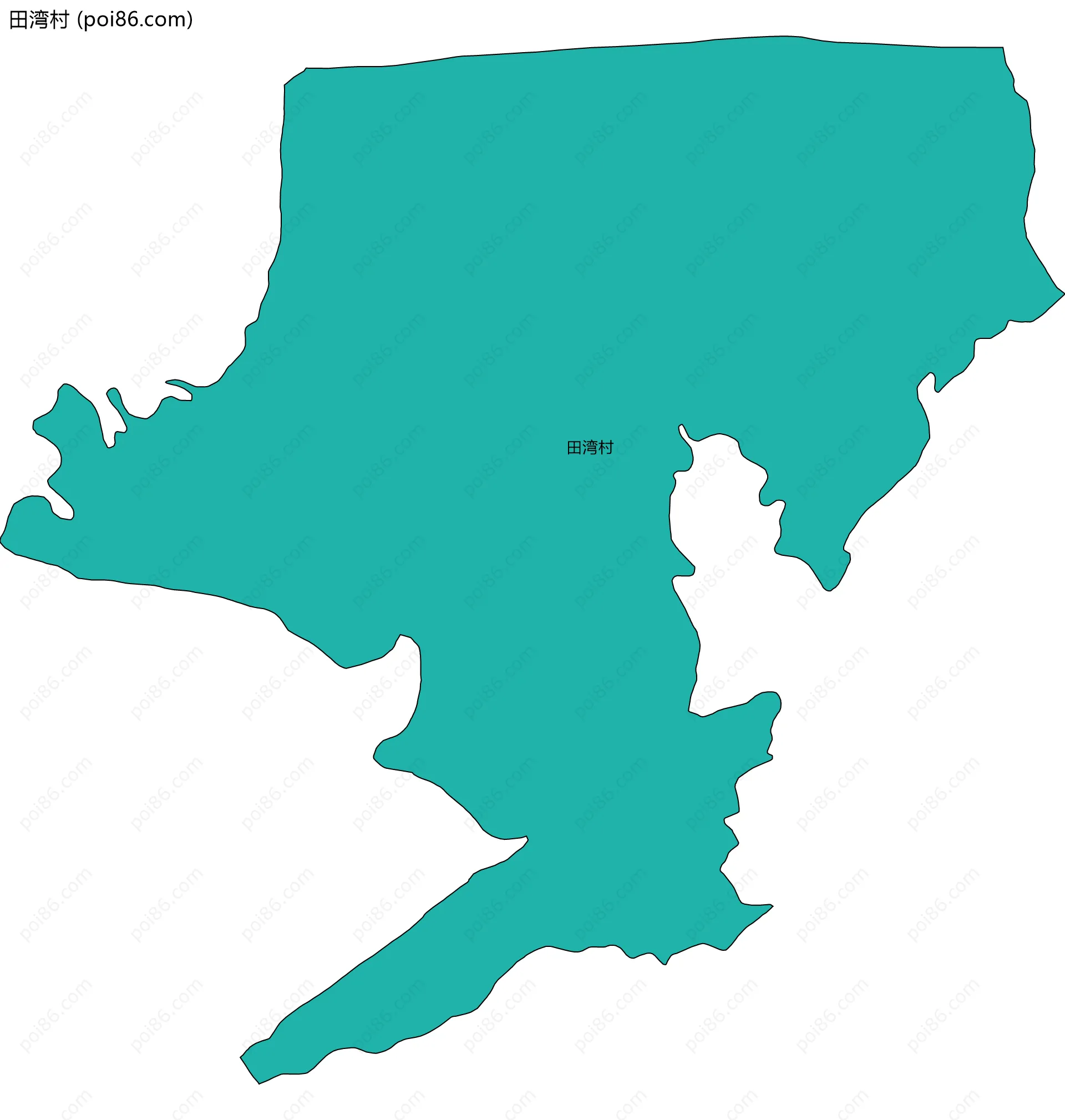 田湾村边界地图