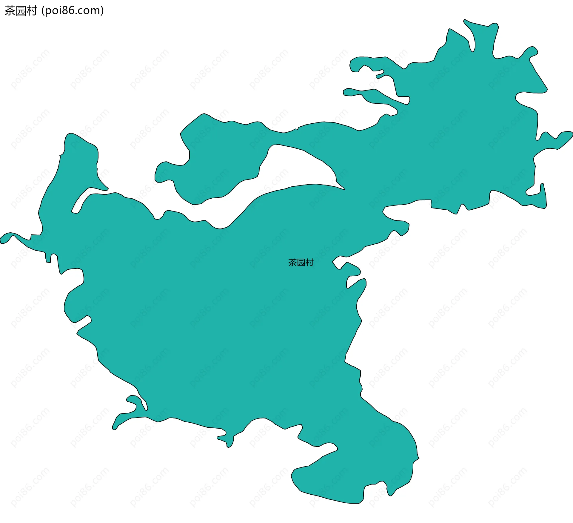 茶园村边界地图