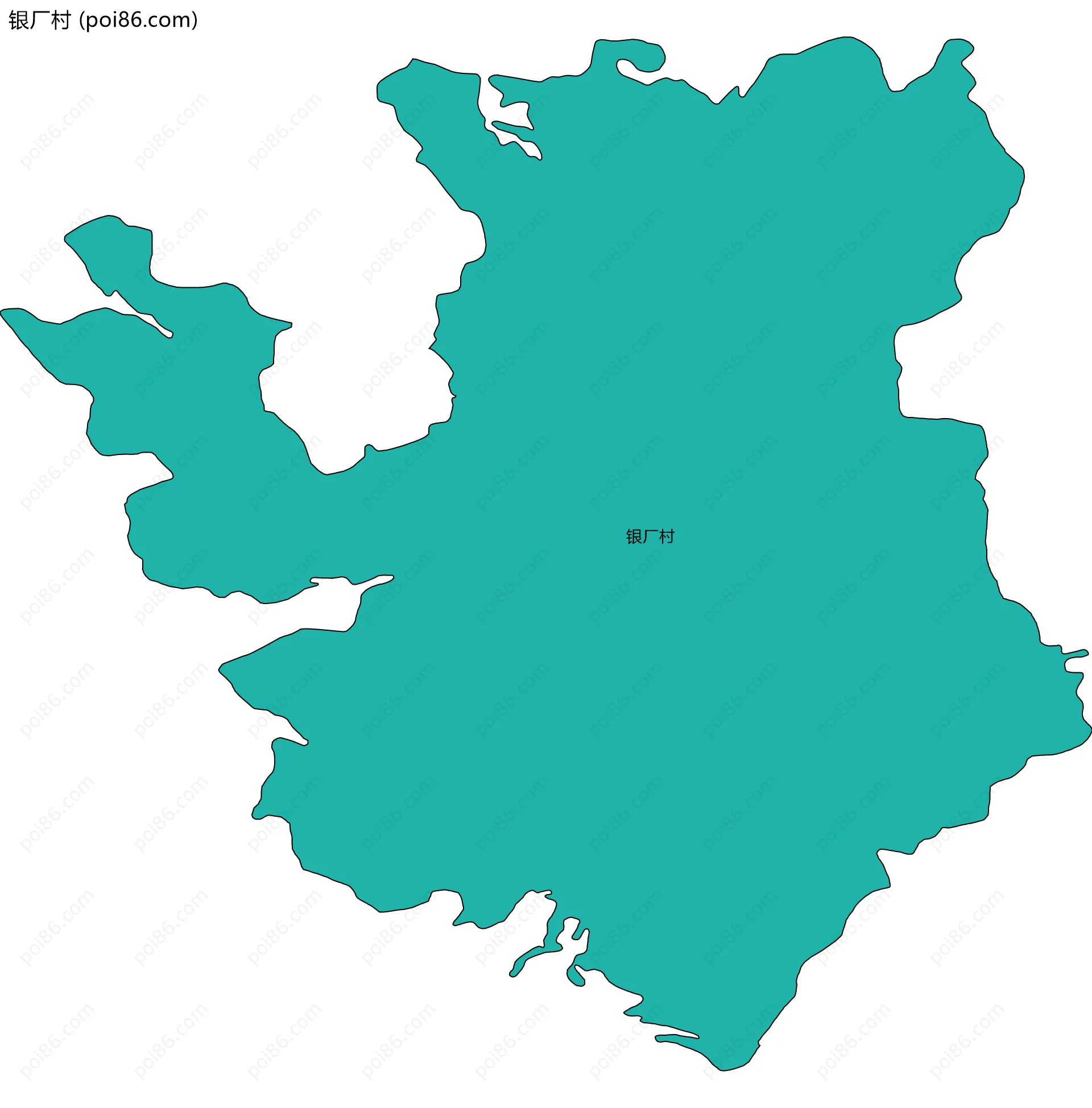 银厂村边界地图