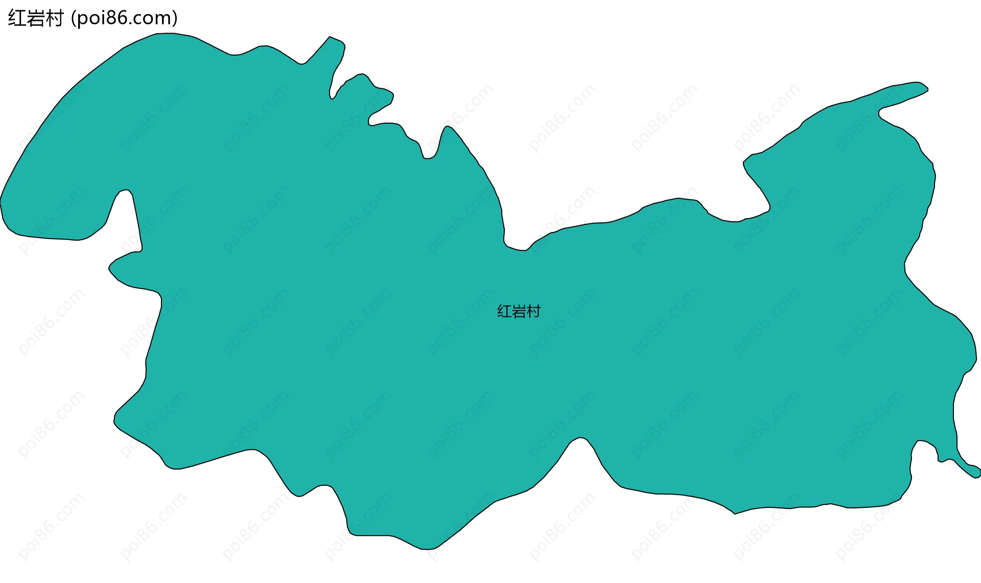 红岩村边界地图