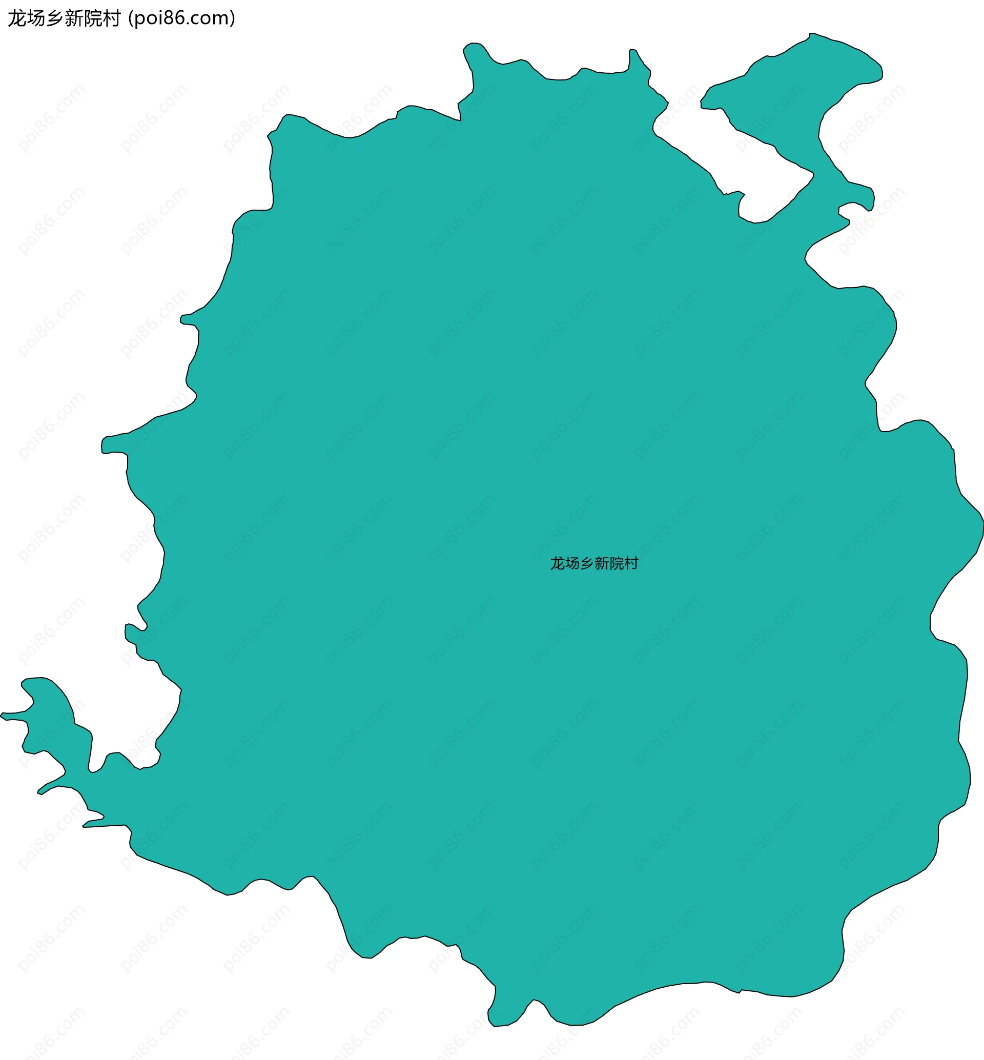 龙场乡新院村边界地图