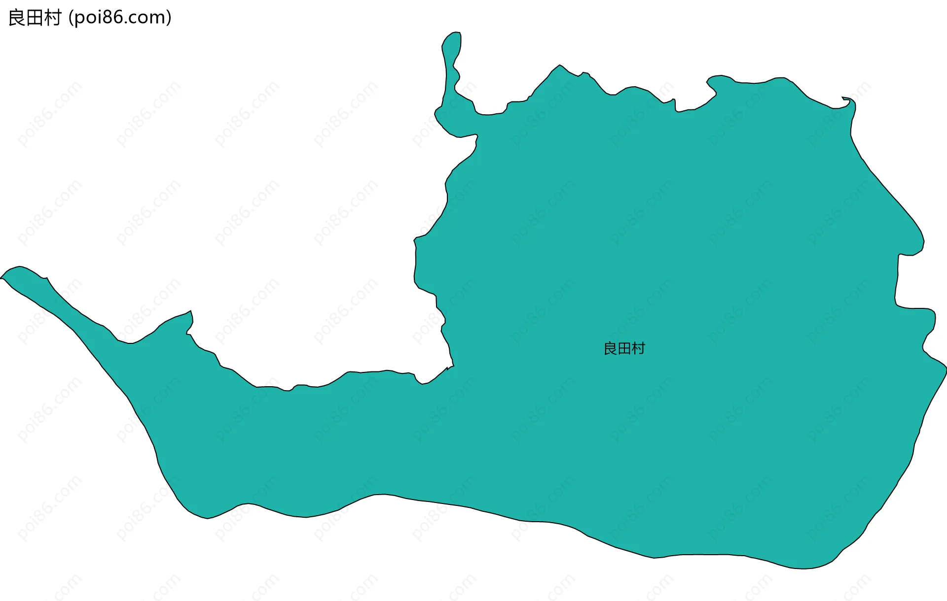 良田村边界地图