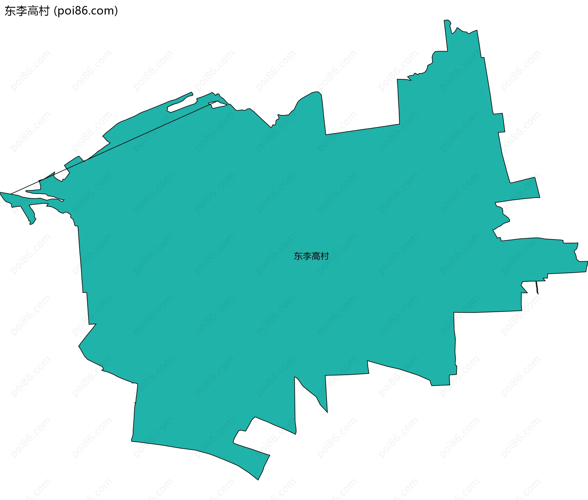 东李高村边界地图