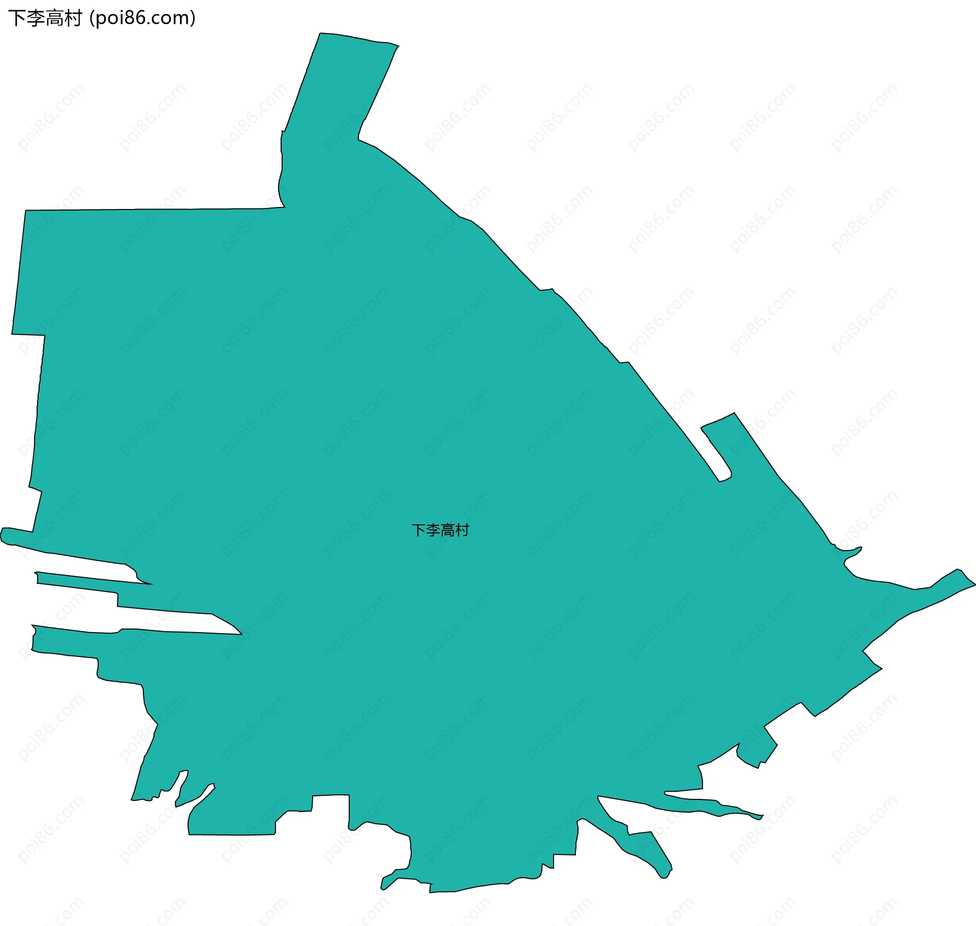 下李高村边界地图