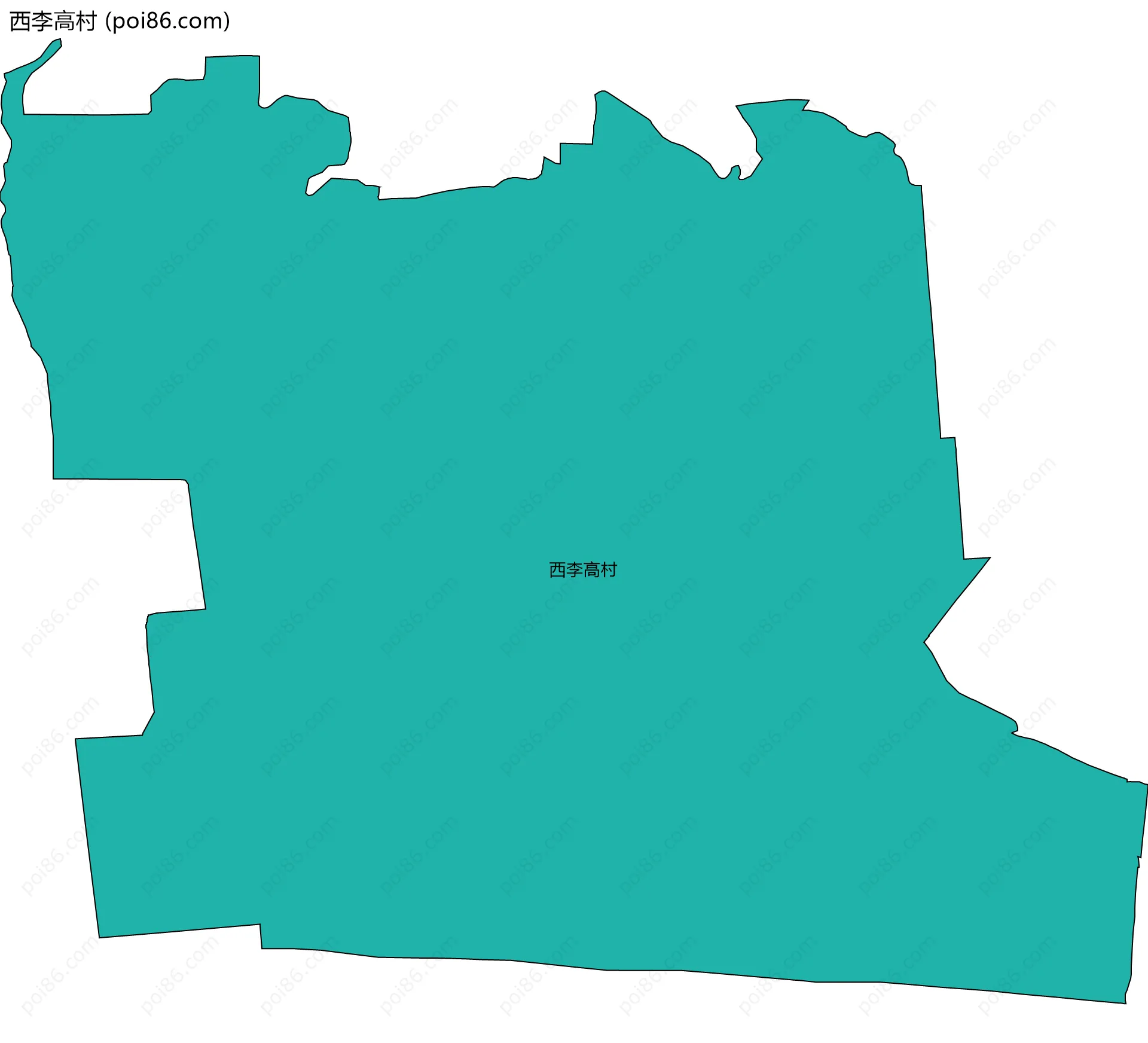 西李高村边界地图