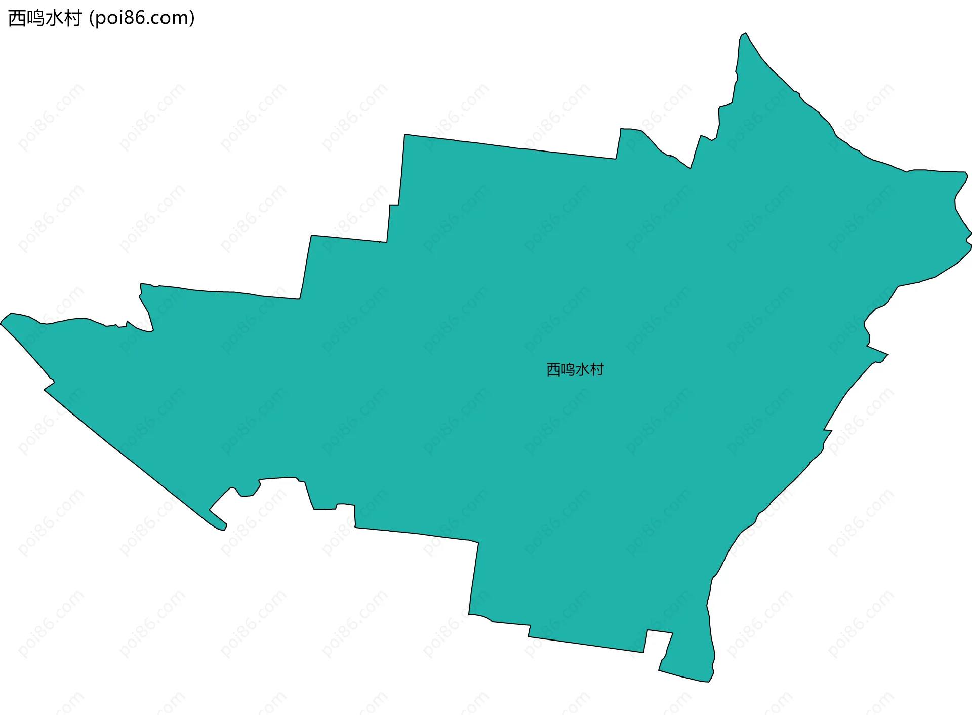 西鸣水村边界地图