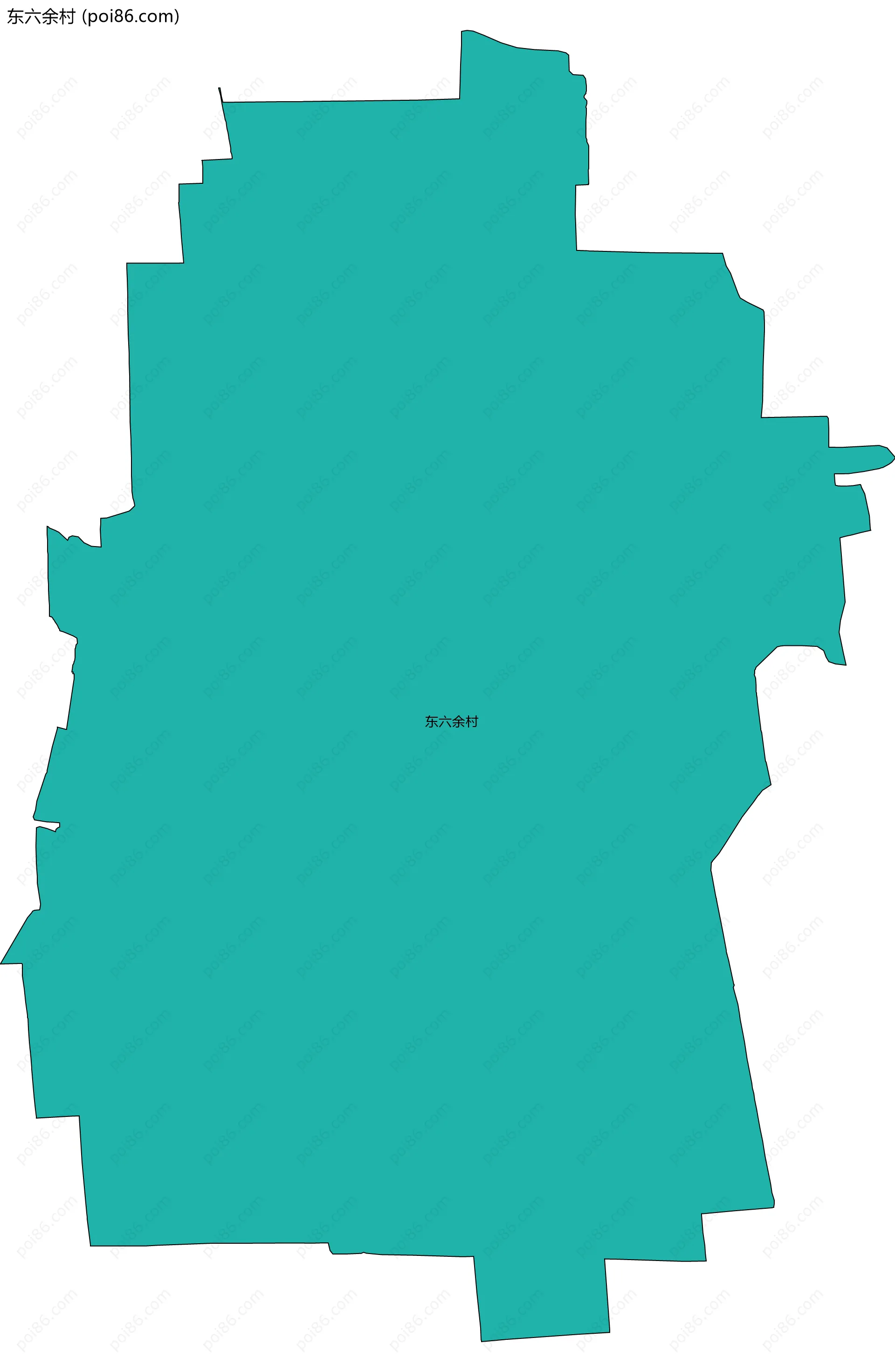东六余村边界地图