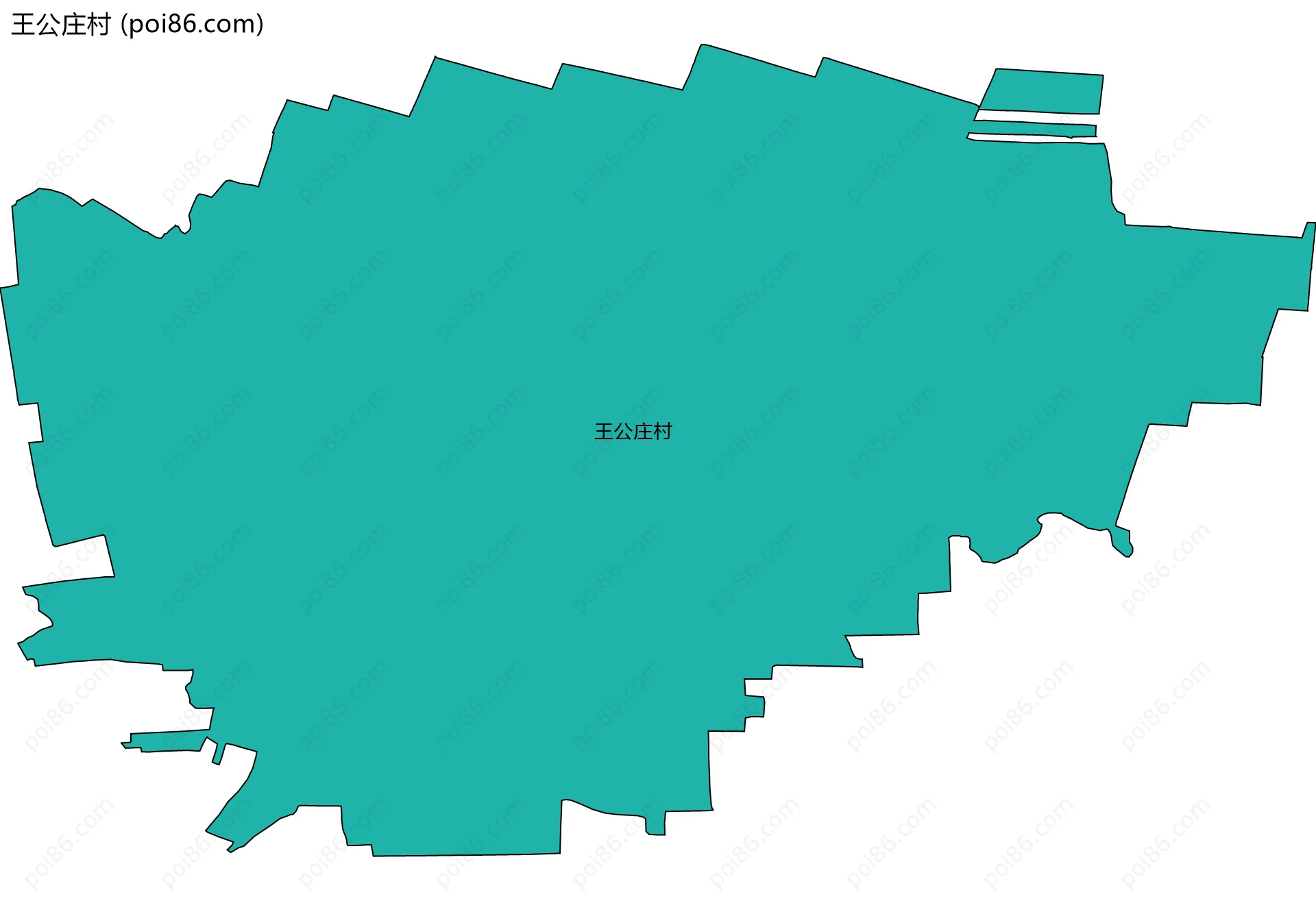 王公庄村边界地图