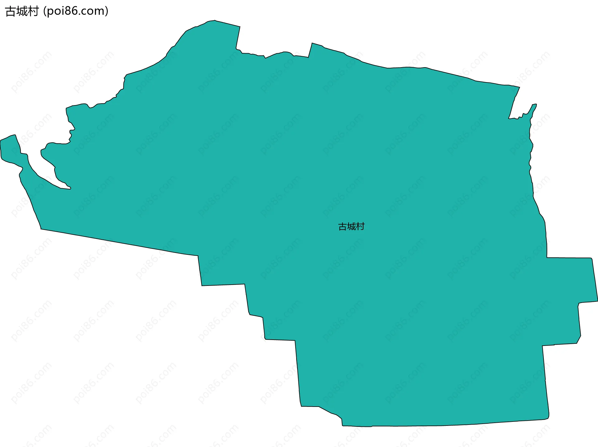 古城村边界地图