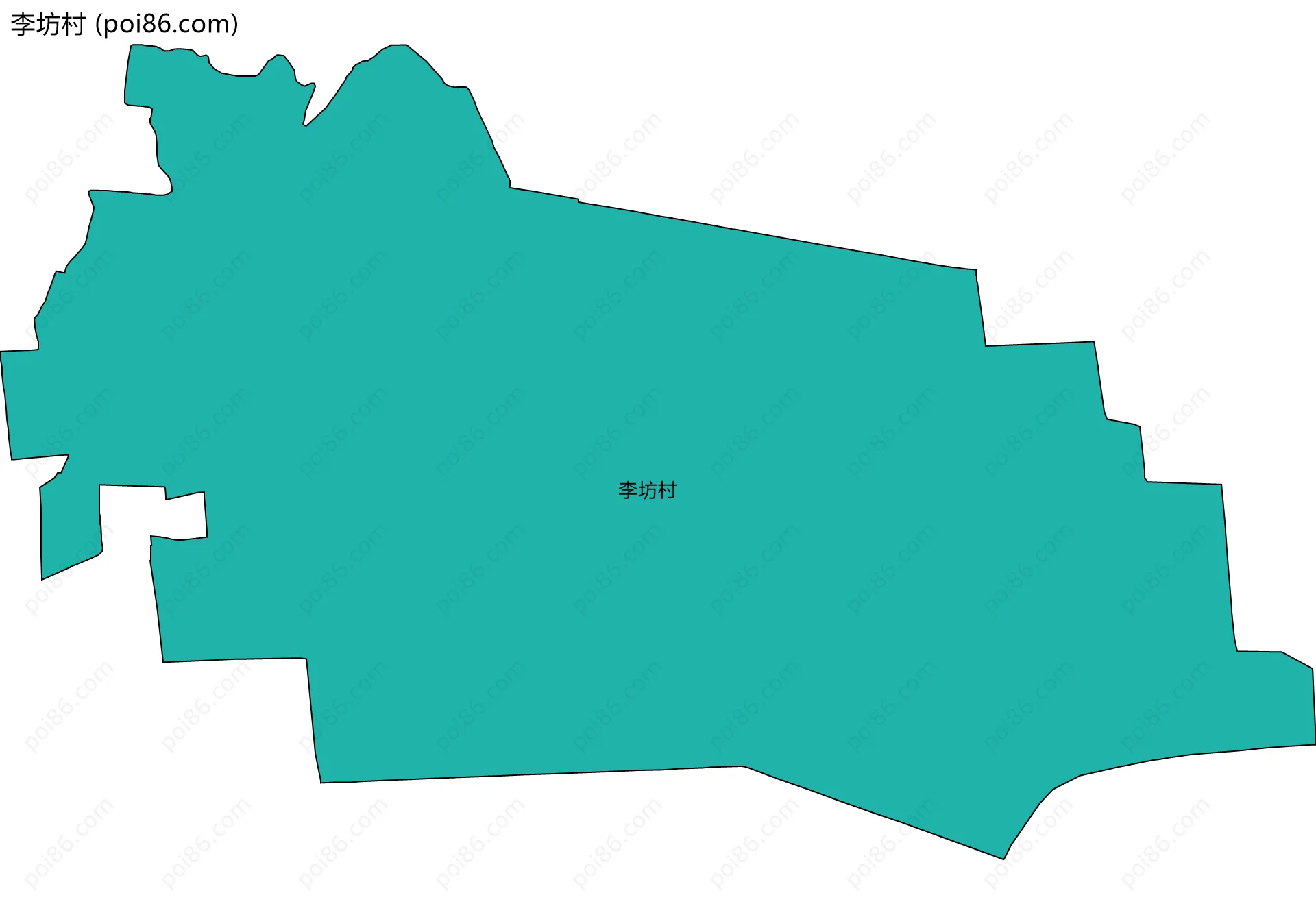 李坊村边界地图