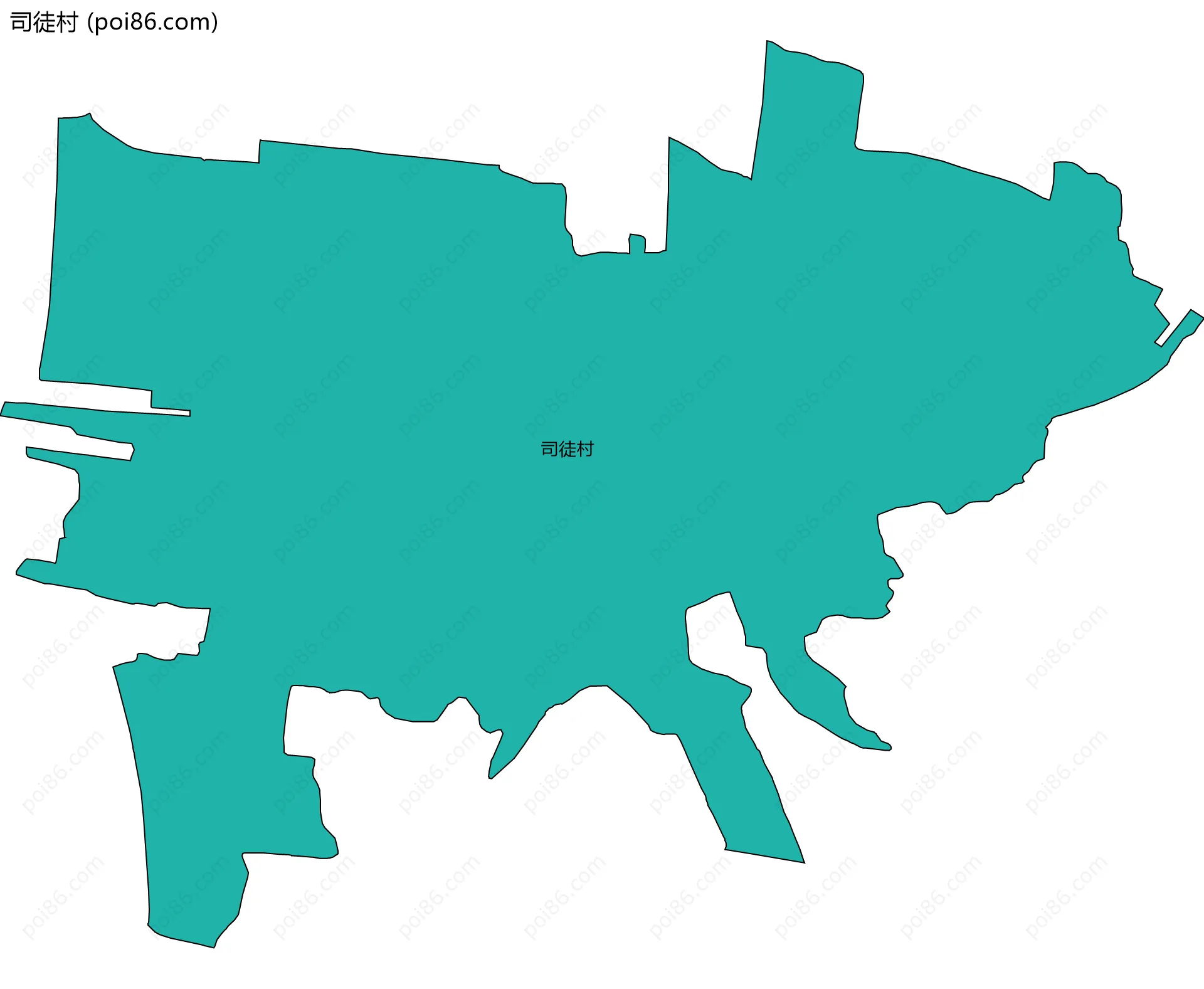 司徒村边界地图