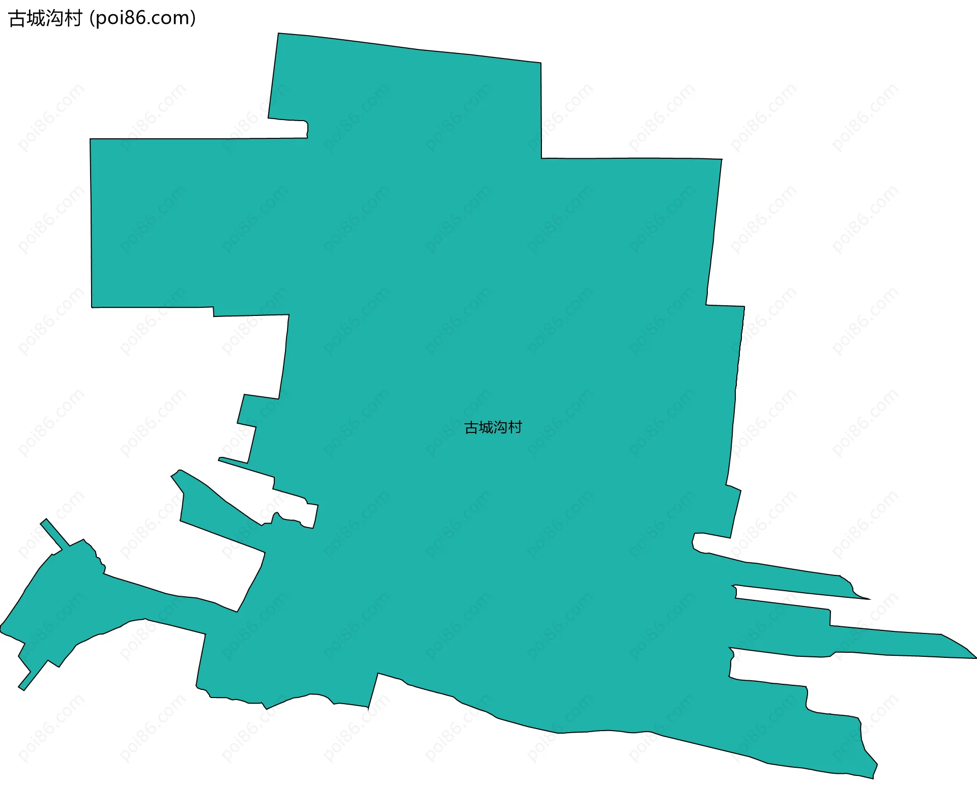 古城沟村边界地图