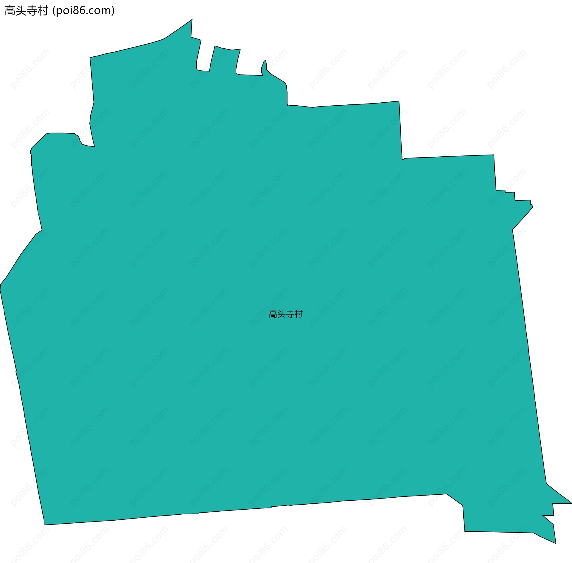 高头寺村边界地图