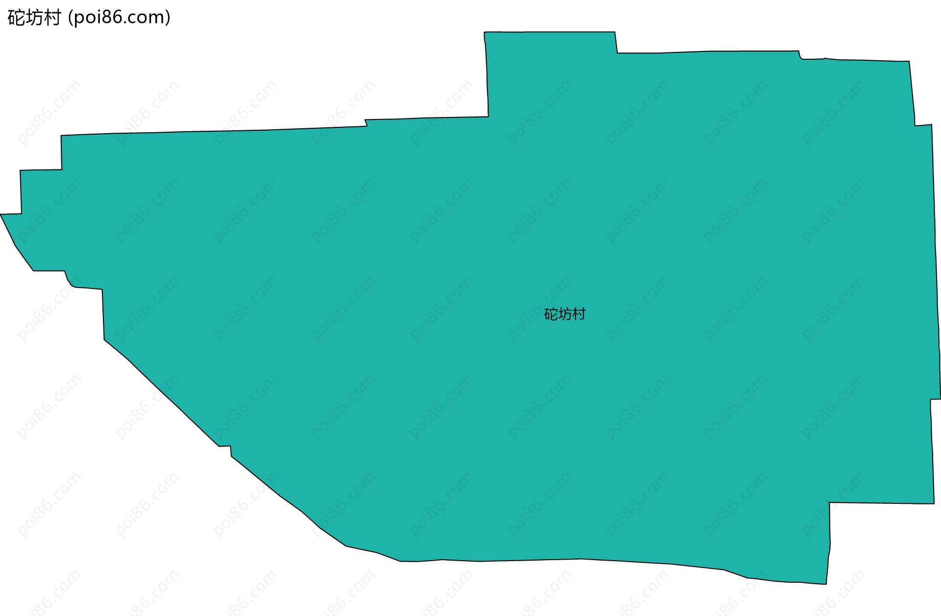 砣坊村边界地图