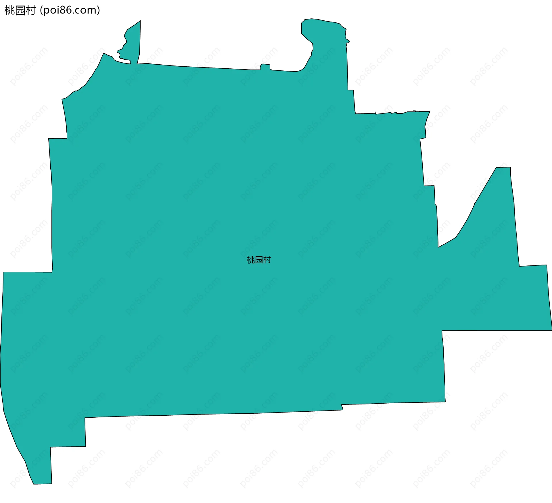 桃园村边界地图