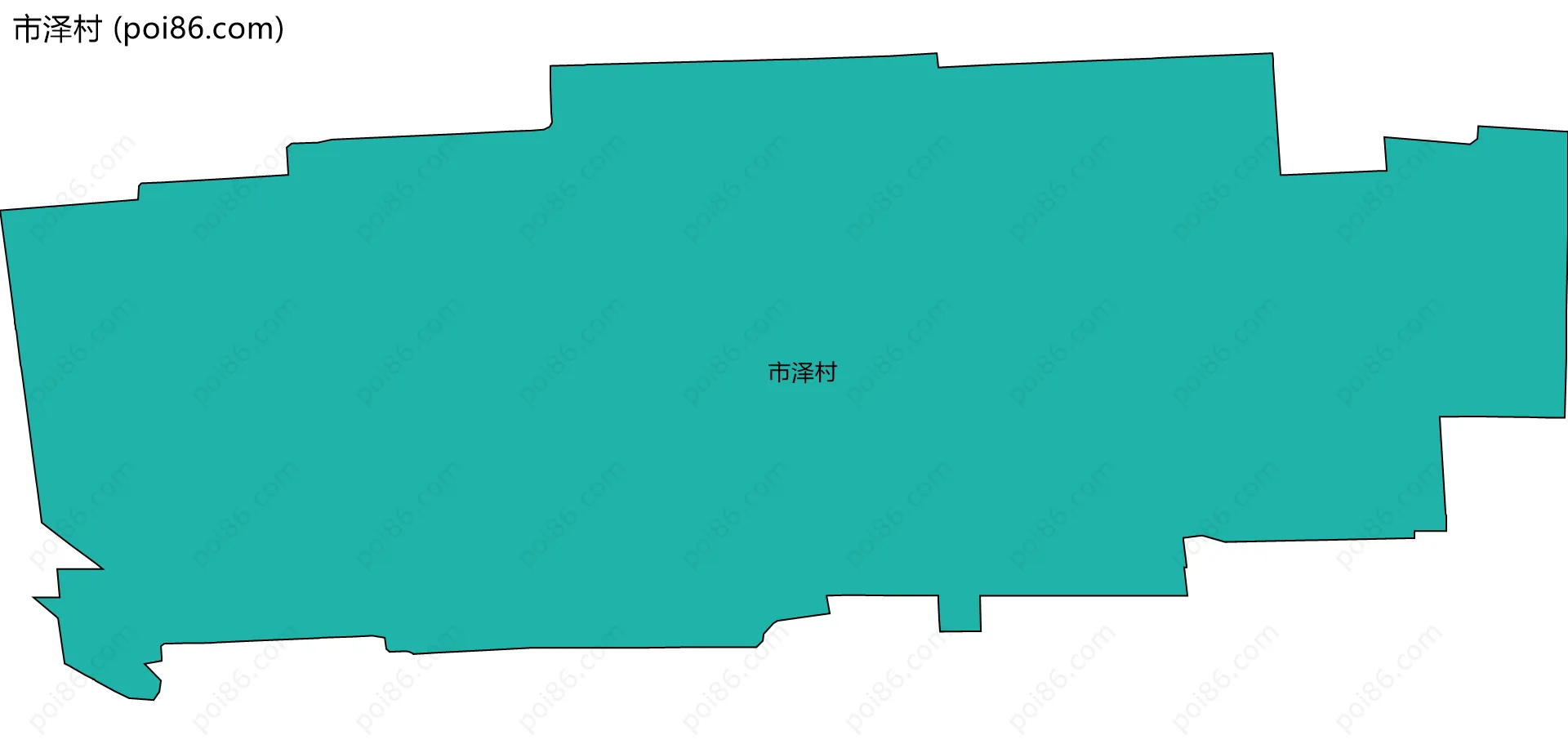 市泽村边界地图