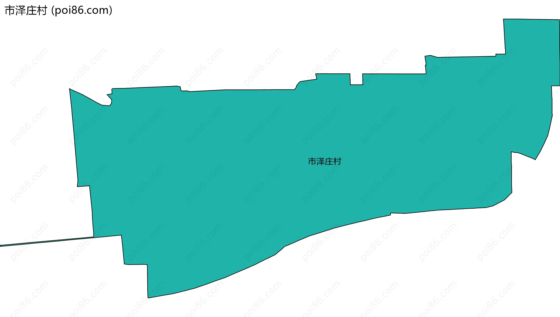 市泽庄村边界地图