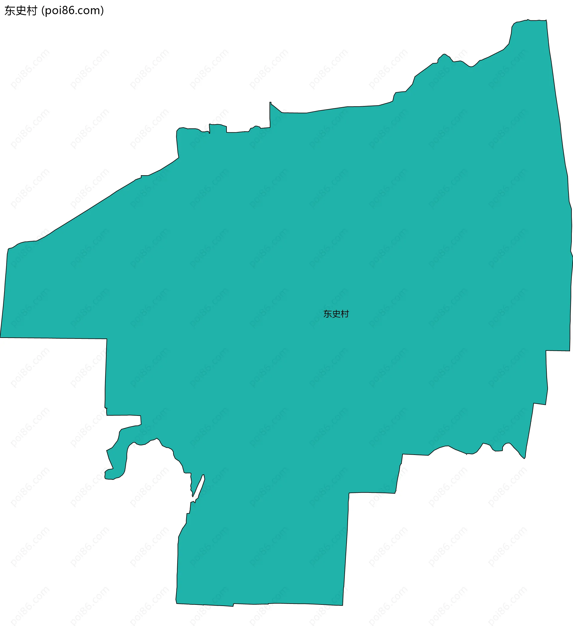 东史村边界地图