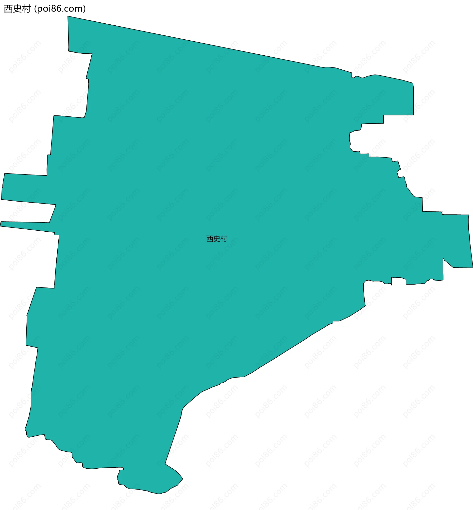 西史村边界地图