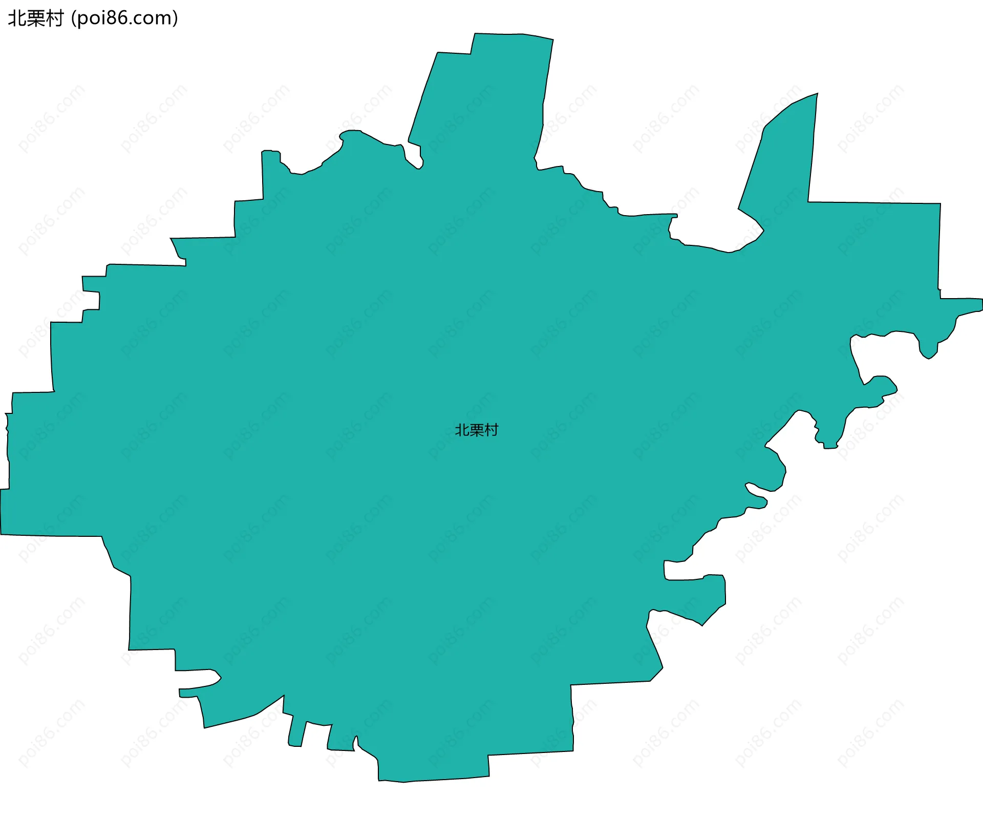 北栗村边界地图