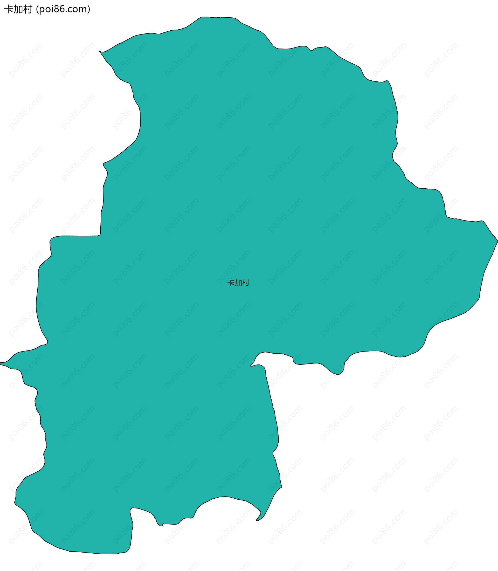 卡加村边界地图