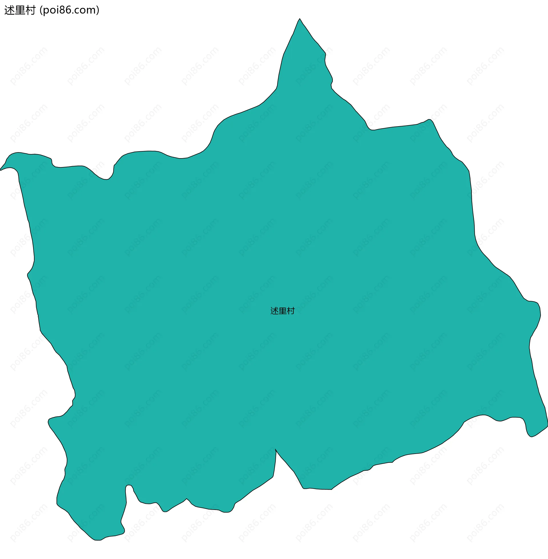 述里村边界地图