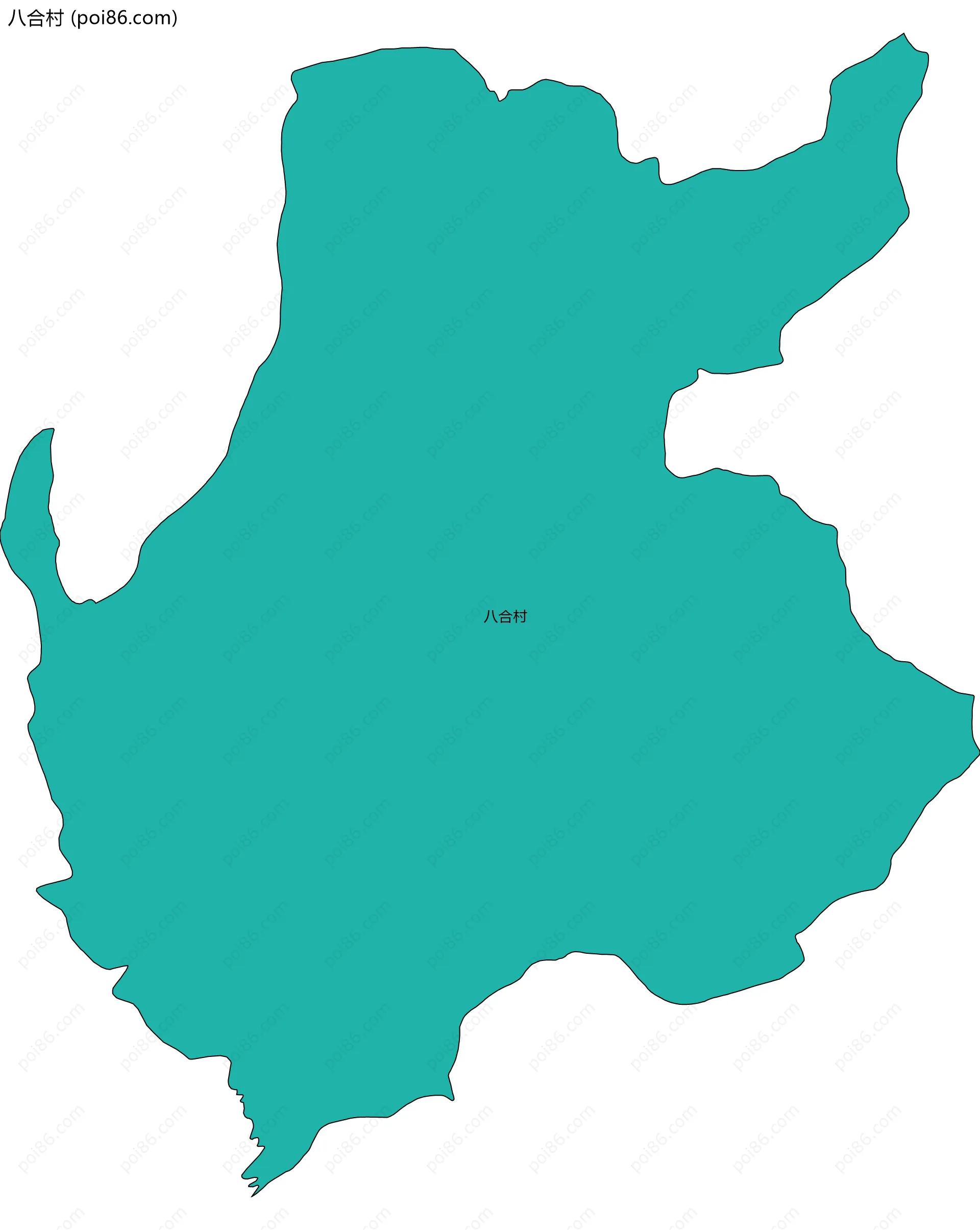 八合村边界地图